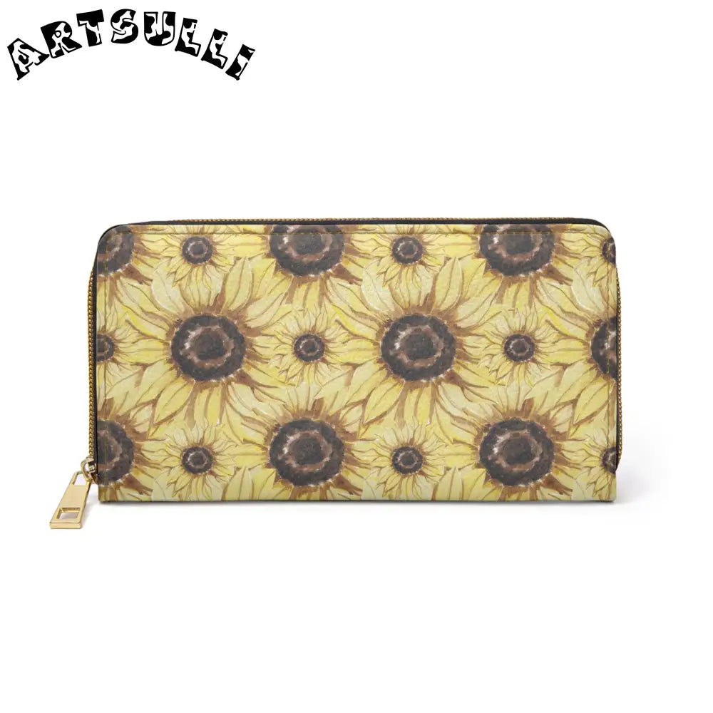 JAKKOUTTHEBXX Retro Anime Sunflower Zipper Wallet JAKKOUTTHEBXX