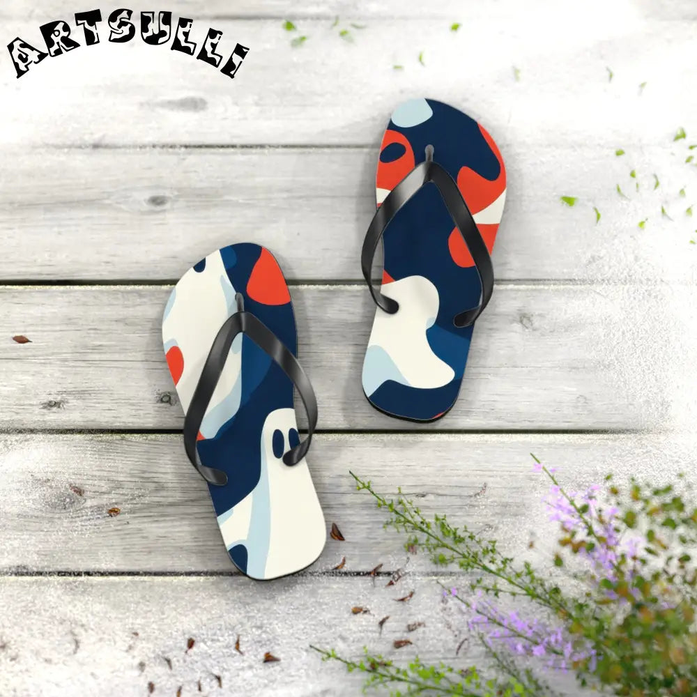 JAKKOUTTHEBXX Camo Ghosts Flip Flops JAKKOUTTHEBXX Artsulli - Art