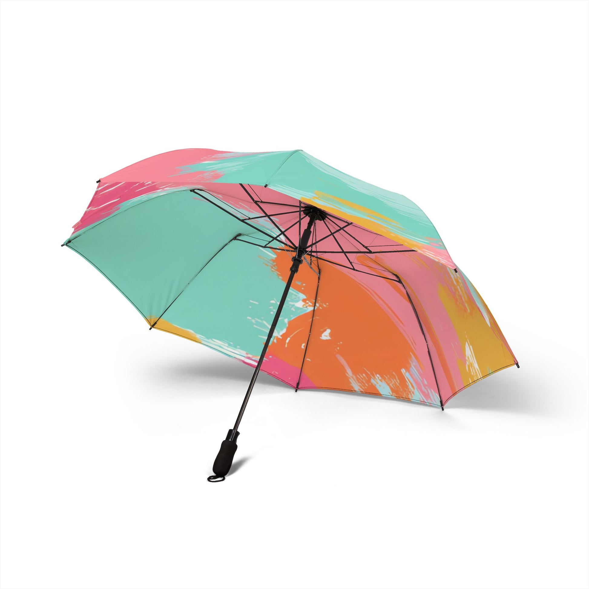 Preppy Pixel Bloom Semi-Automatic Foldable Umbrella, Artsulli - Art is Long, Life is Short, Accessories, , , , , , , 
