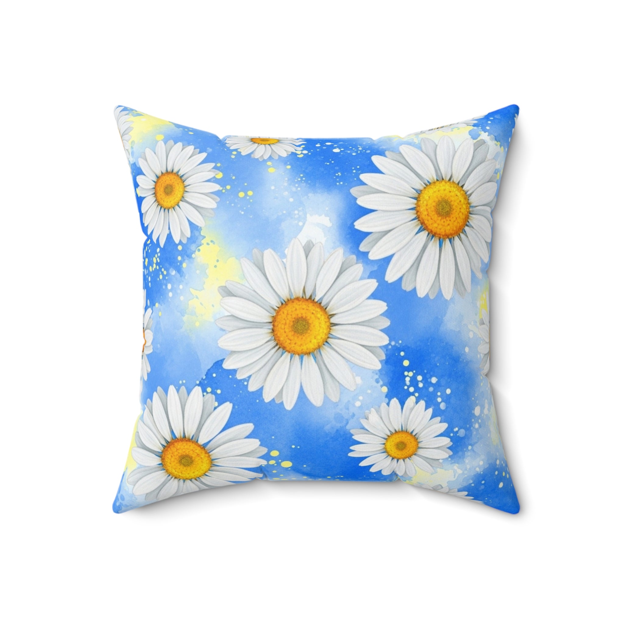 Daisies Spun Polyester Square Pillow, Artsulli - Art is Long, Life is Short, Home Decor, , , , , , , 