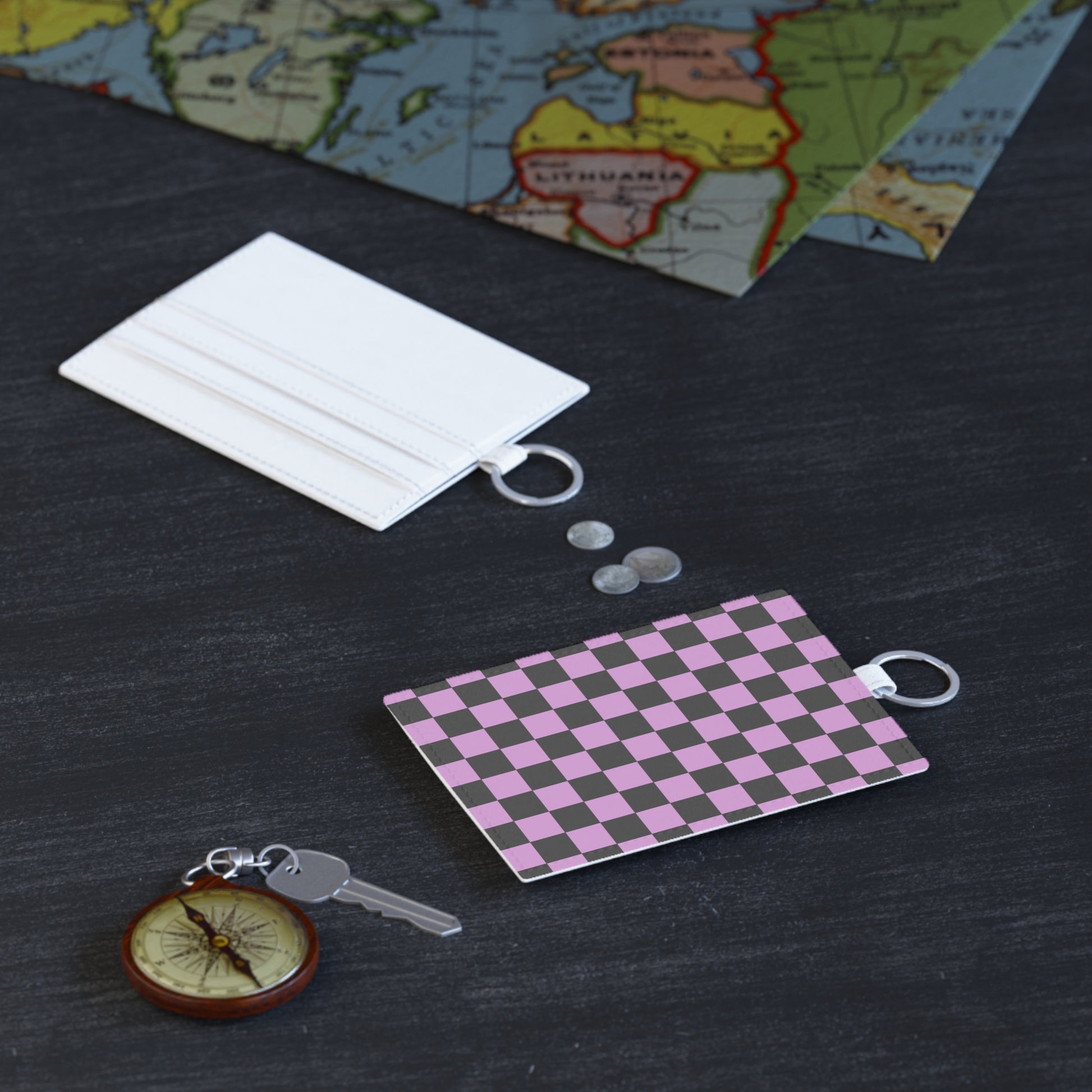 Pixel Punk Vision Saffiano Leather Card Holder, Artsulli - Art is Long, Life is Short, Accessories, , , , , , , 