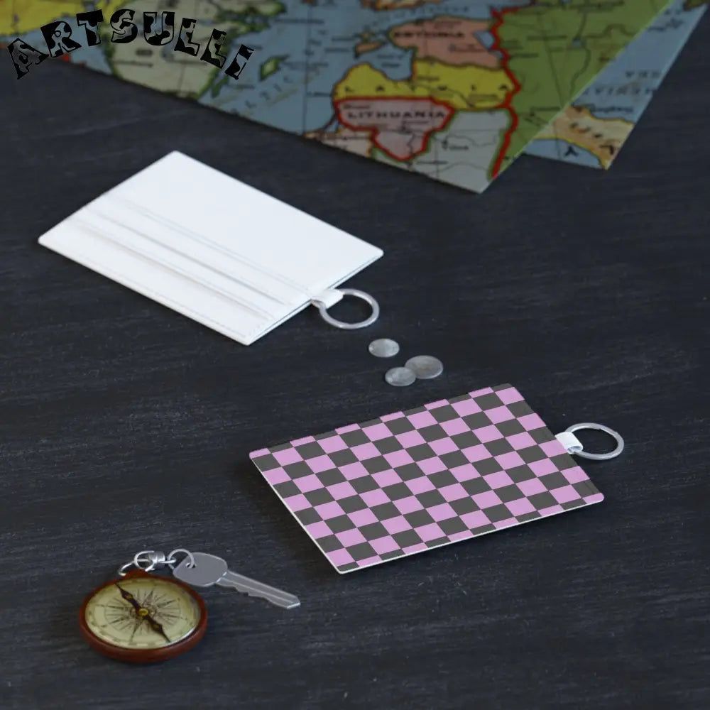 JAKKOUTTHEBXX Pixel Punk Vision Saffiano Leather Card Holder