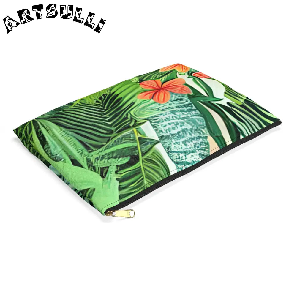 JAKKOUTTHEBXX Tropical bloom zippered pouch JAKKOUTTHEBXX Artsulli