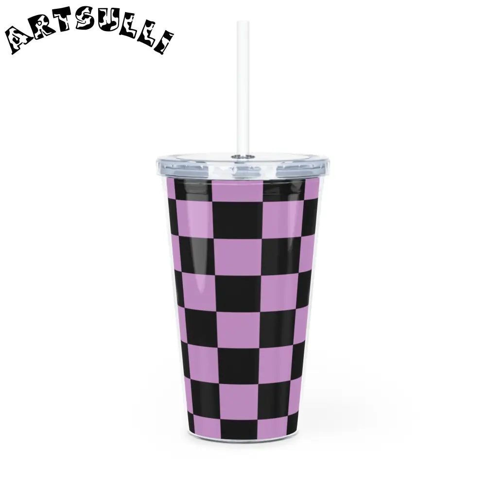 JAKKOUTTHEBXX Pixel Punk Vision Plastic Tumbler with Straw