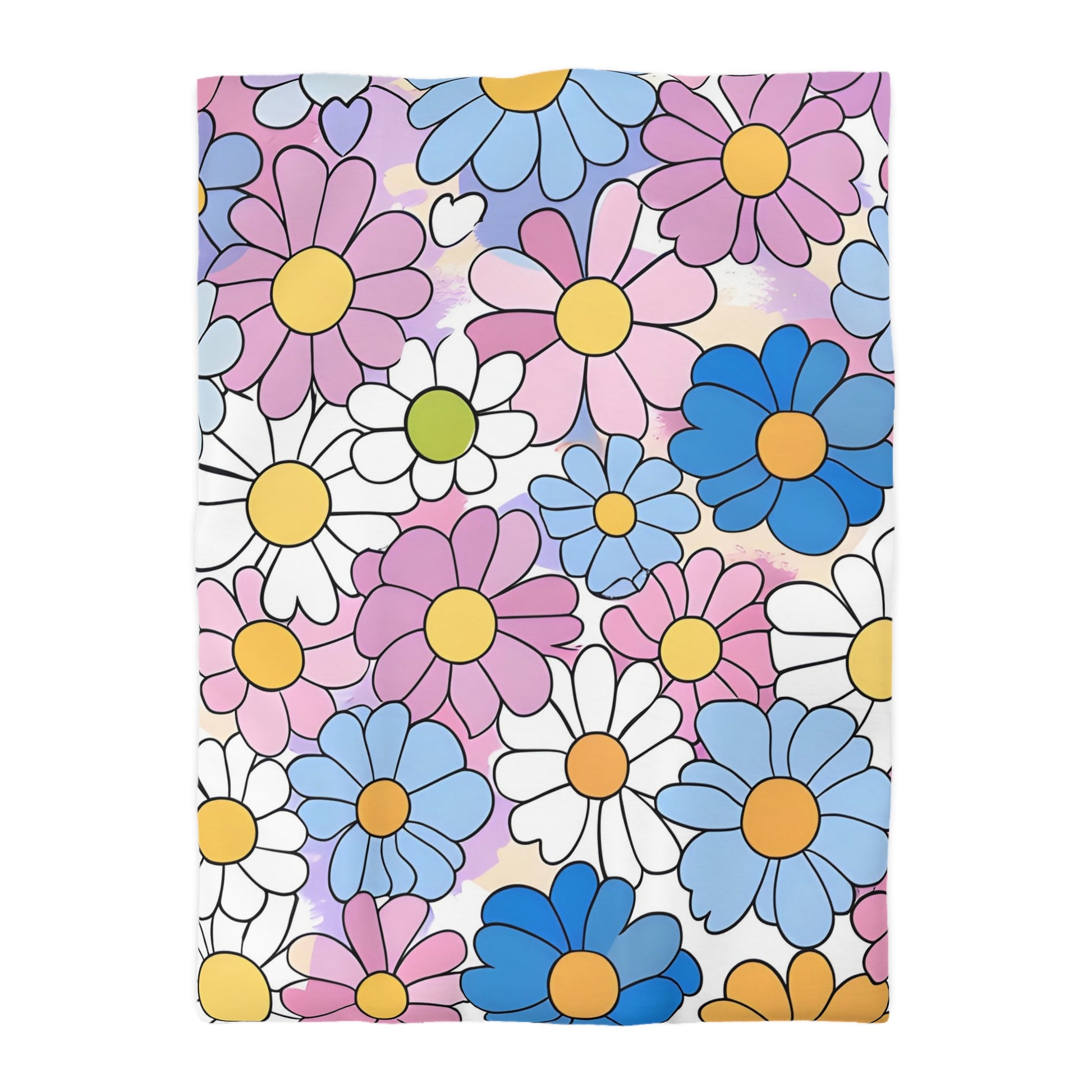 Flower Hour Purple and Blue Microfiber Duvet Cover, Artsulli - Art is Long, Life is Short, Home Decor, Size, Twin XL, Color, White, , , 52310015431183