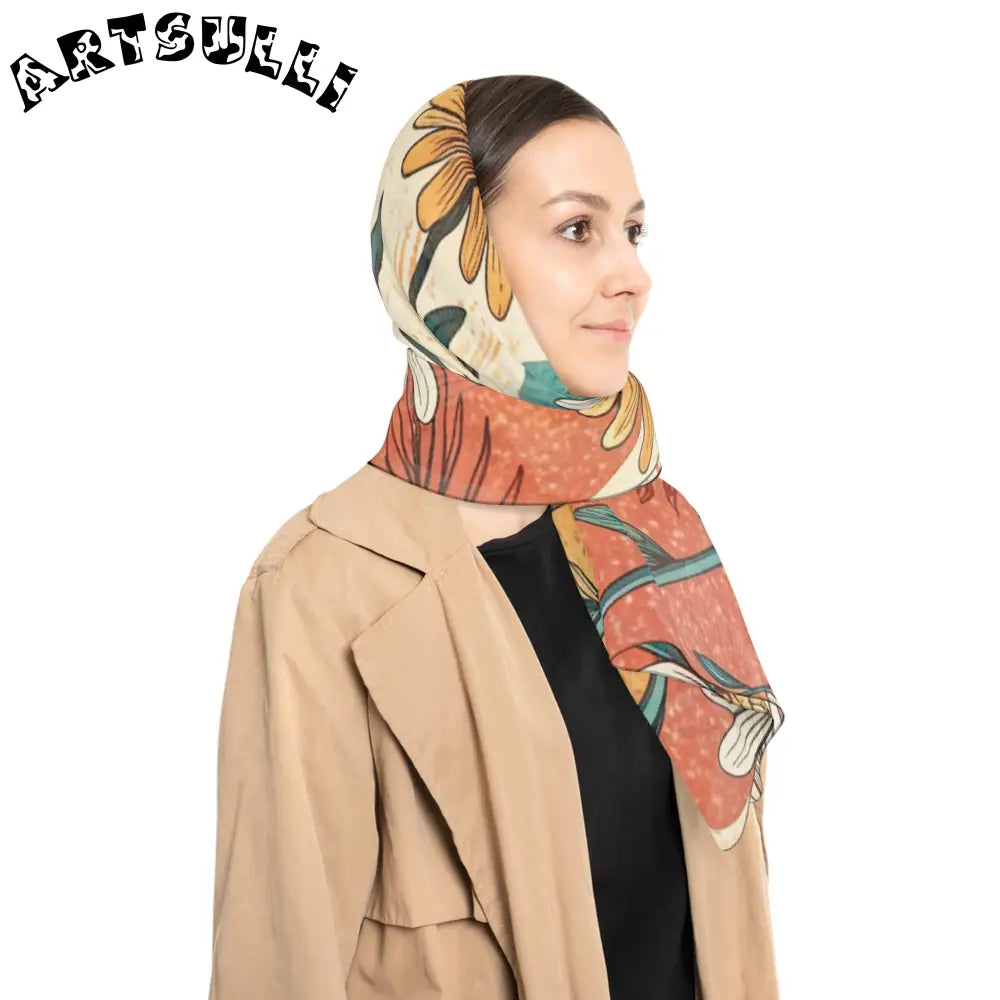 JAKKOUTTHEBXX Retro Daisy Dream Poly Scarf JAKKOUTTHEBXX Artsulli