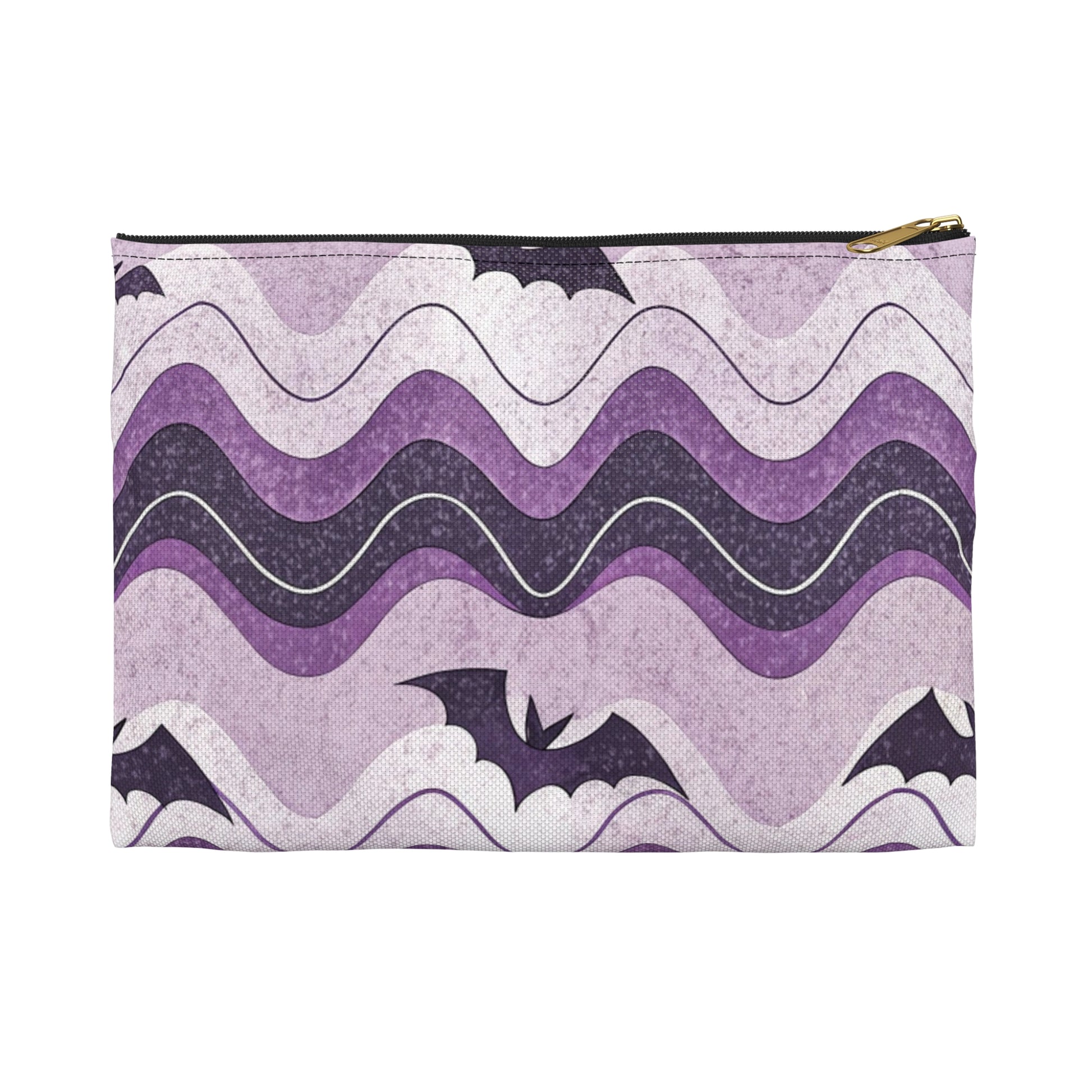 Bat Wave Accessory Pouch, Artsulli - Art is Long, Life is Short, Bags, Size, Small, Color, Black zipper, , , 26140199626149