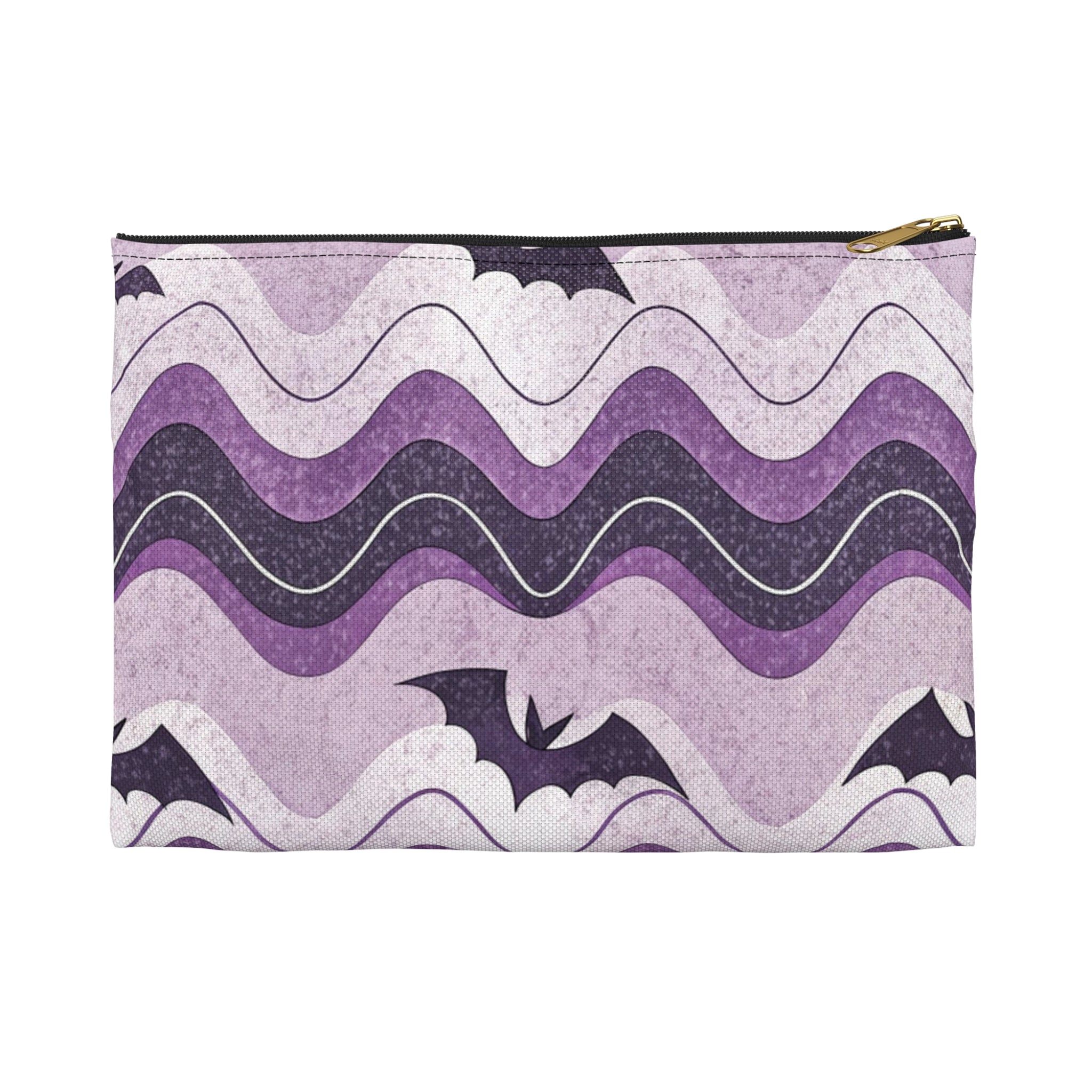 Bat Wave Accessory Pouch, Artsulli - Art is Long, Life is Short, Bags, Size, Small, Color, Black zipper, , , 26140199626149