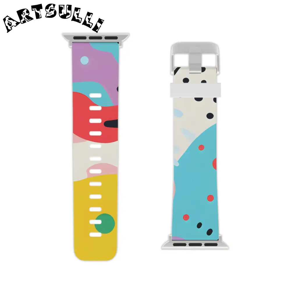JAKKOUTTHEBXX Colorful Abstract Shapes Surreal Watch Band for Apple