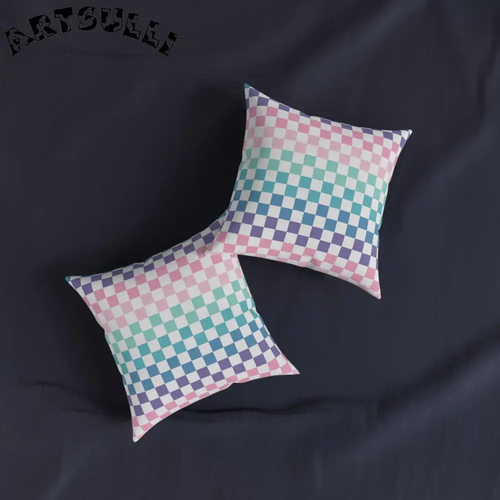 JAKKOUTTHEBXX Vaporwave Rainbow Checkerboard Multi-Color Square