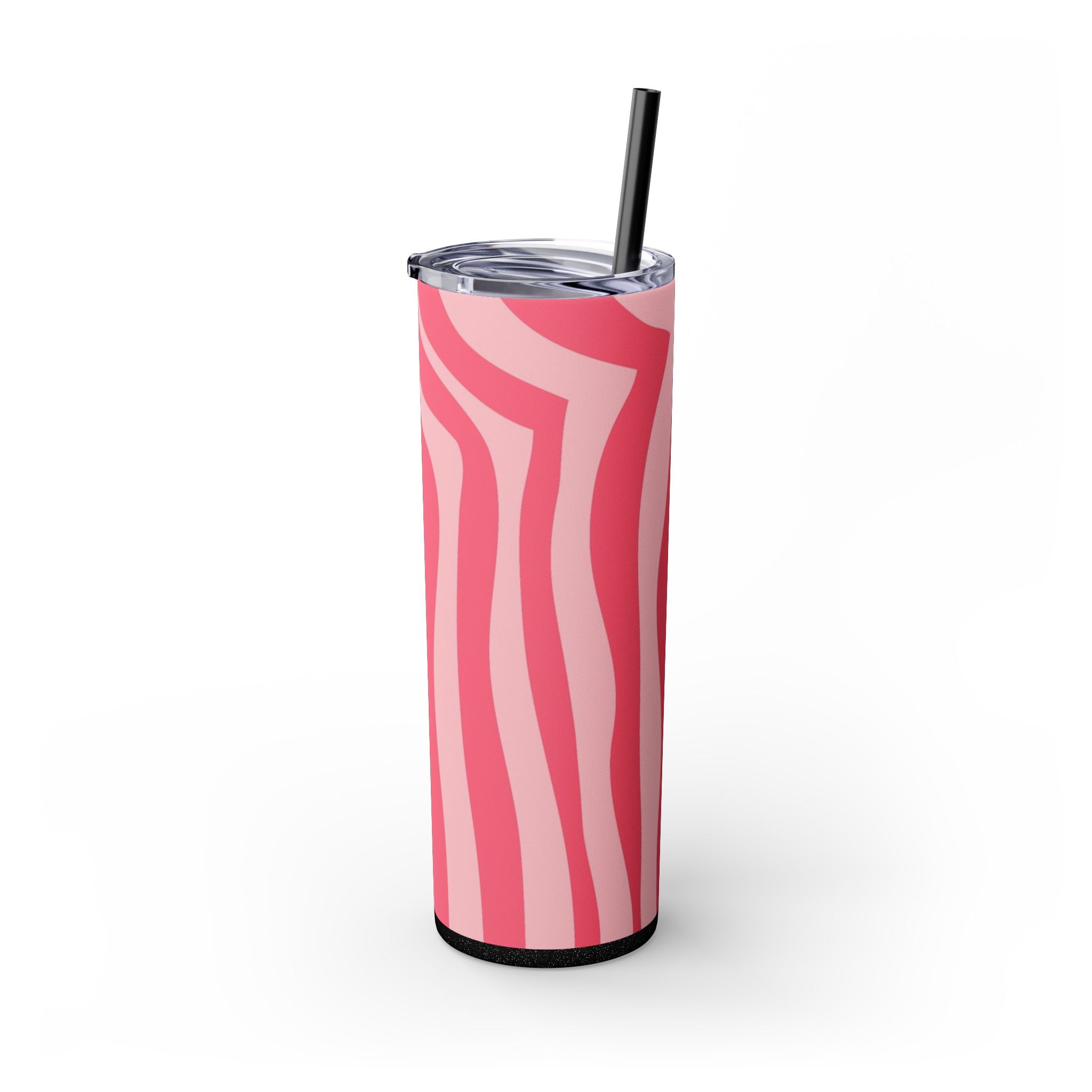 Nagels Pink Zebra Skinny Tumbler with Straw, 20oz, Artsulli - Art is Long, Life is Short, Mug, , , , , , , 