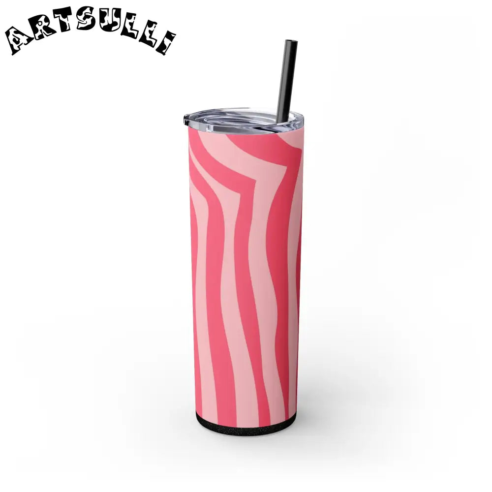 JAKKOUTTHEBXX Pink Zebra Print Maars Skinny Tumbler 2025