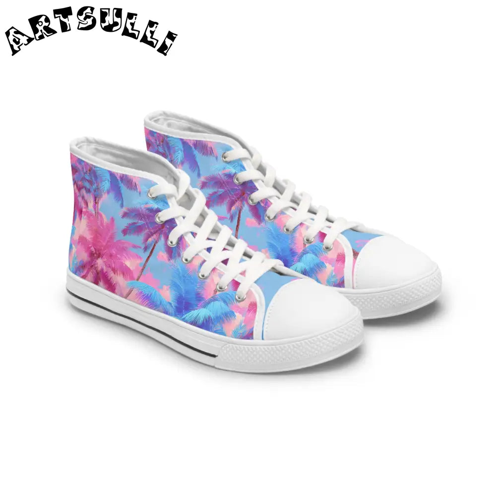 JAKKOUTTHEBXX Ethereal Pastel Palms II Women’s High Top Sneakers