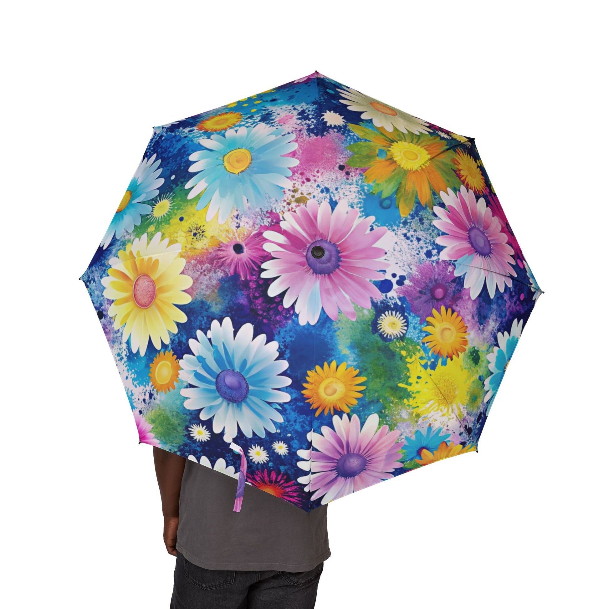 Magical Flower Explosion Multi-Color Semi-Automatic Foldable Umbrella, Artsulli - Art is Long, Life is Short, Accessories, , , , , , , 
