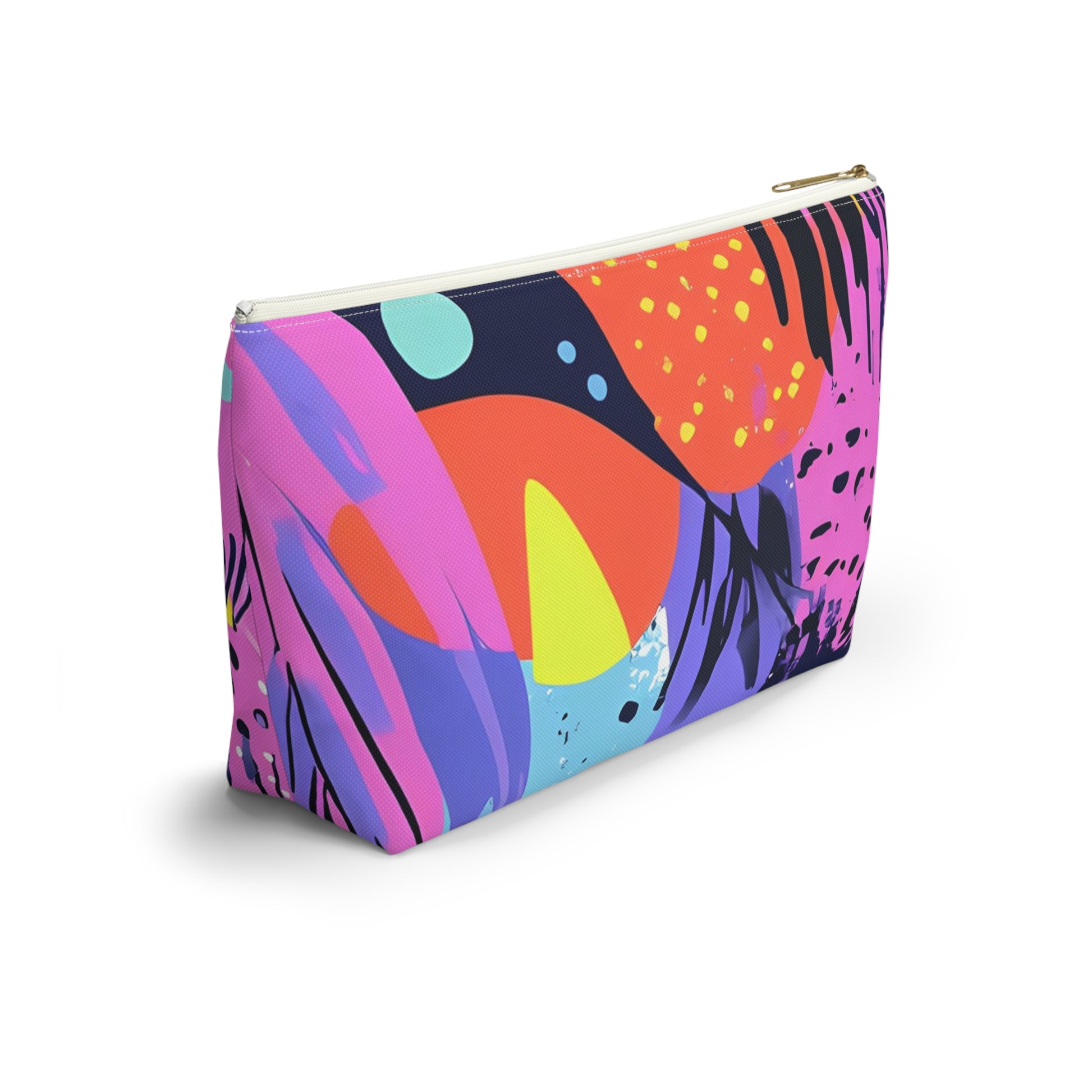 Dark Neon Rainforest Accessory Pouch w T-bottom, Artsulli - Art is Long, Life is Short, Bags, , , , , , , 