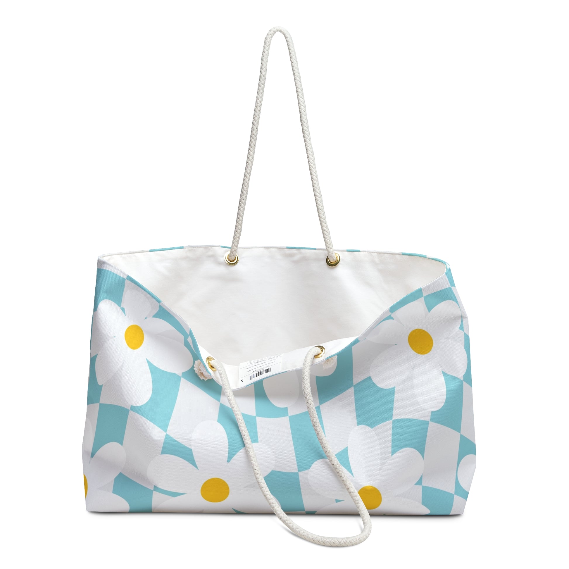 Trippy Check Garden Weekender Bag, Artsulli - Art is Long, Life is Short, Bags, , , , , , , 