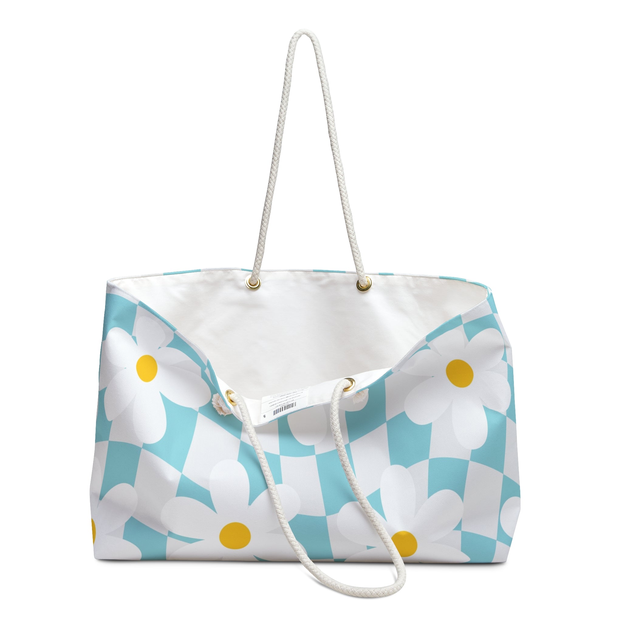 Trippy Check Garden Weekender Bag, Artsulli - Art is Long, Life is Short, Bags, , , , , , , 