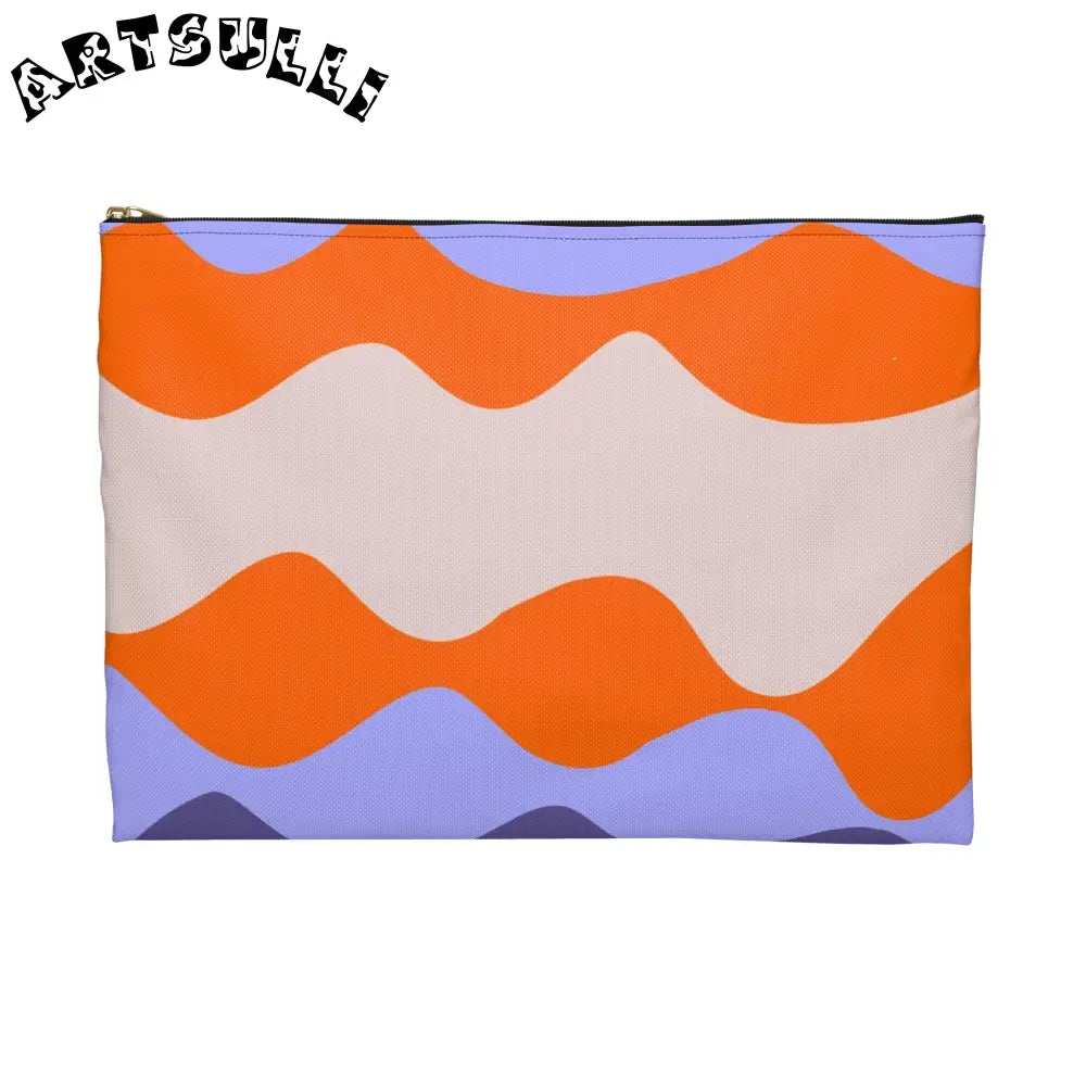 JAKKOUTTHEBXX Waves Red and Blue Accessory Pouch JAKKOUTTHEBXX