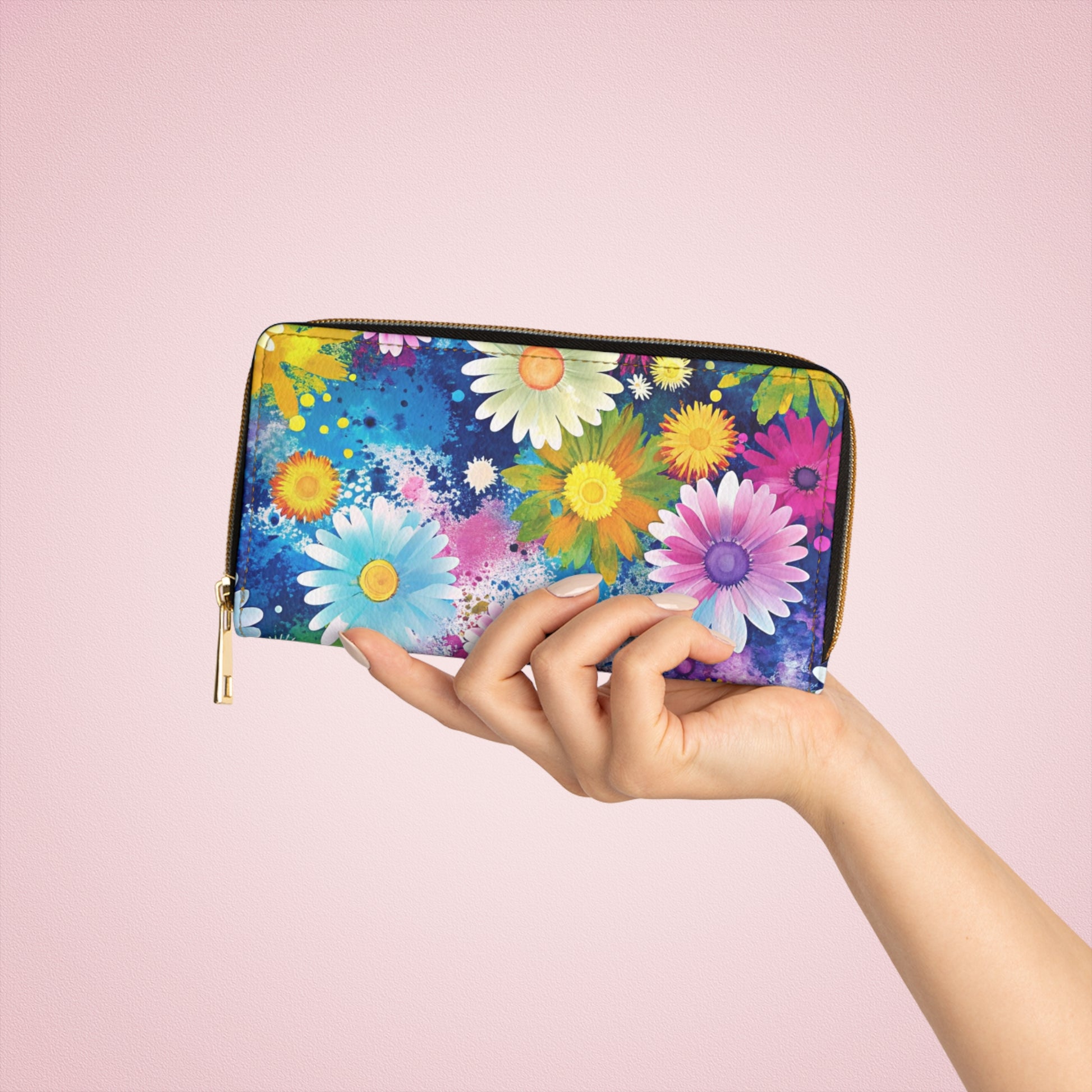 Magical Flower Explosion II Multi-Color Zipper Wallet, Artsulli - Art is Long, Life is Short, Accessories, , , , , , , 
