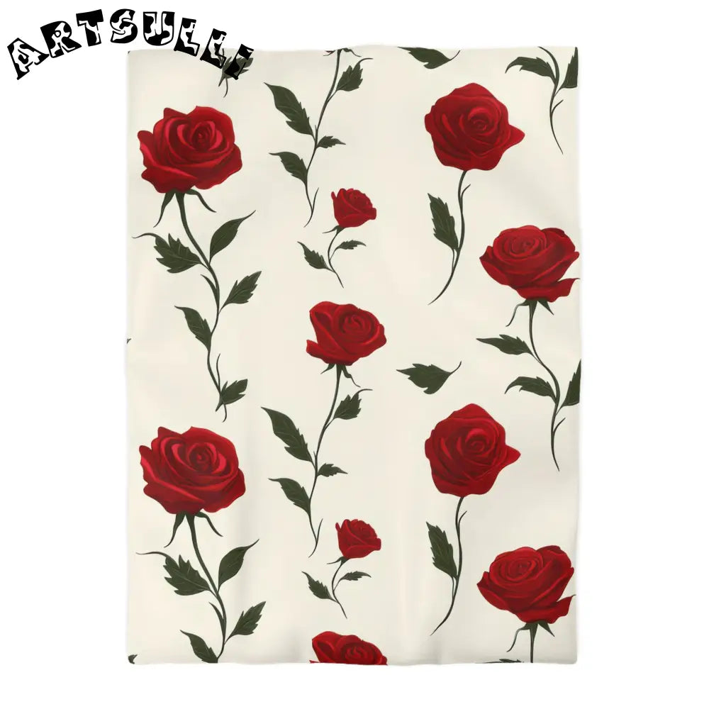 JAKKOUTTHEBXX Red Roses Microfiber Duvet Cover JAKKOUTTHEBXX