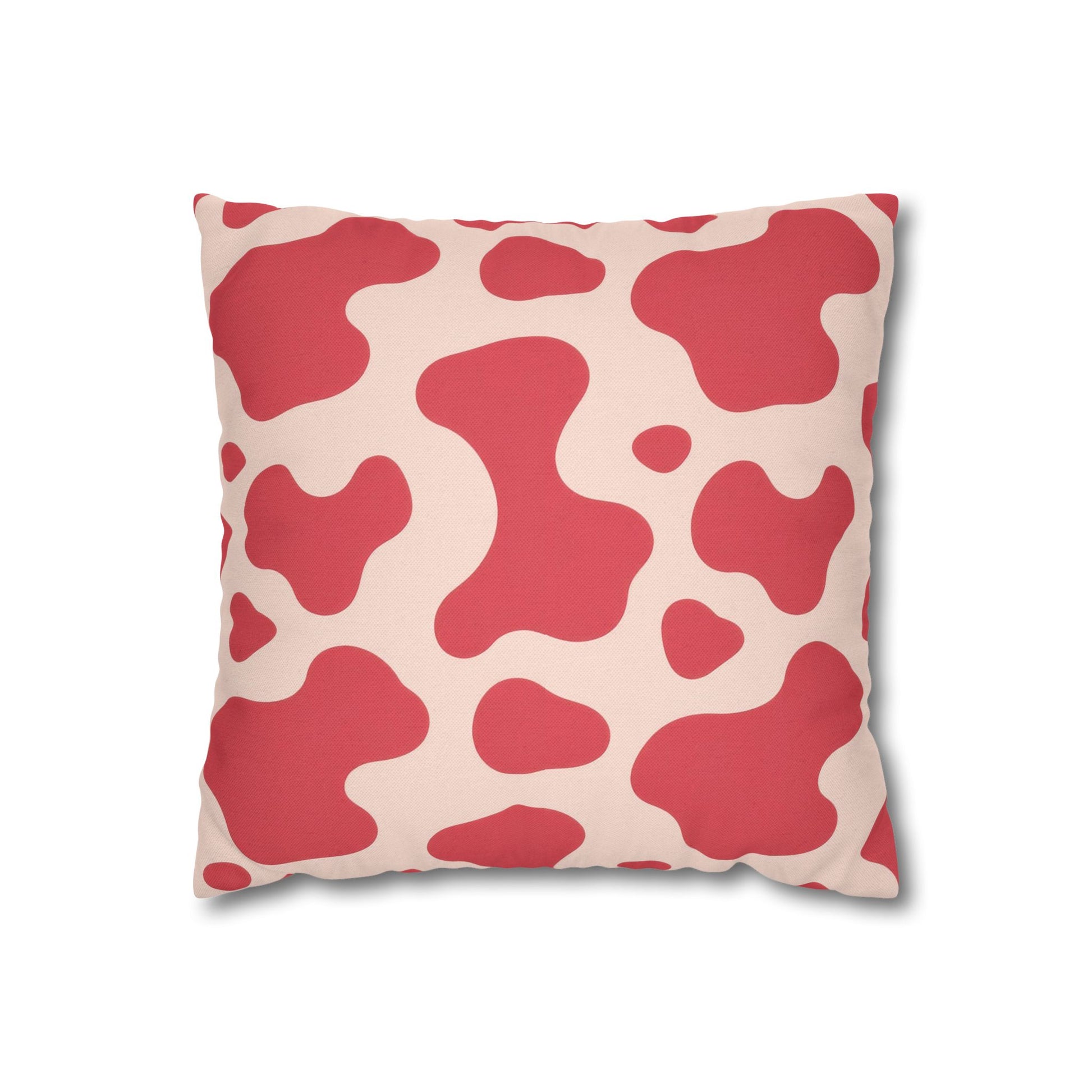 Red Jungle Cow Spun Polyester Square Pillowcase, Artsulli - Art is Long, Life is Short, Home Decor, Size, 14" × 14", , , , , 14827908153974578827