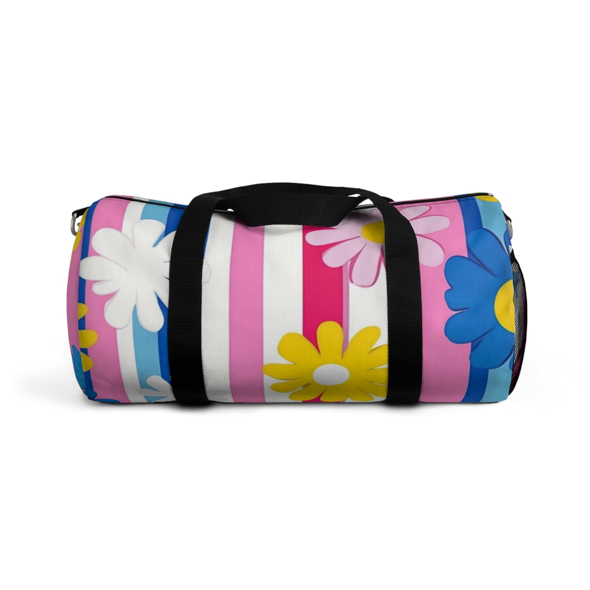 Flowers x Stripes II Multi-Color Duffel Bag, Artsulli - Art is Long, Life is Short, Bags, Size, Small, , , , , 55195966155041