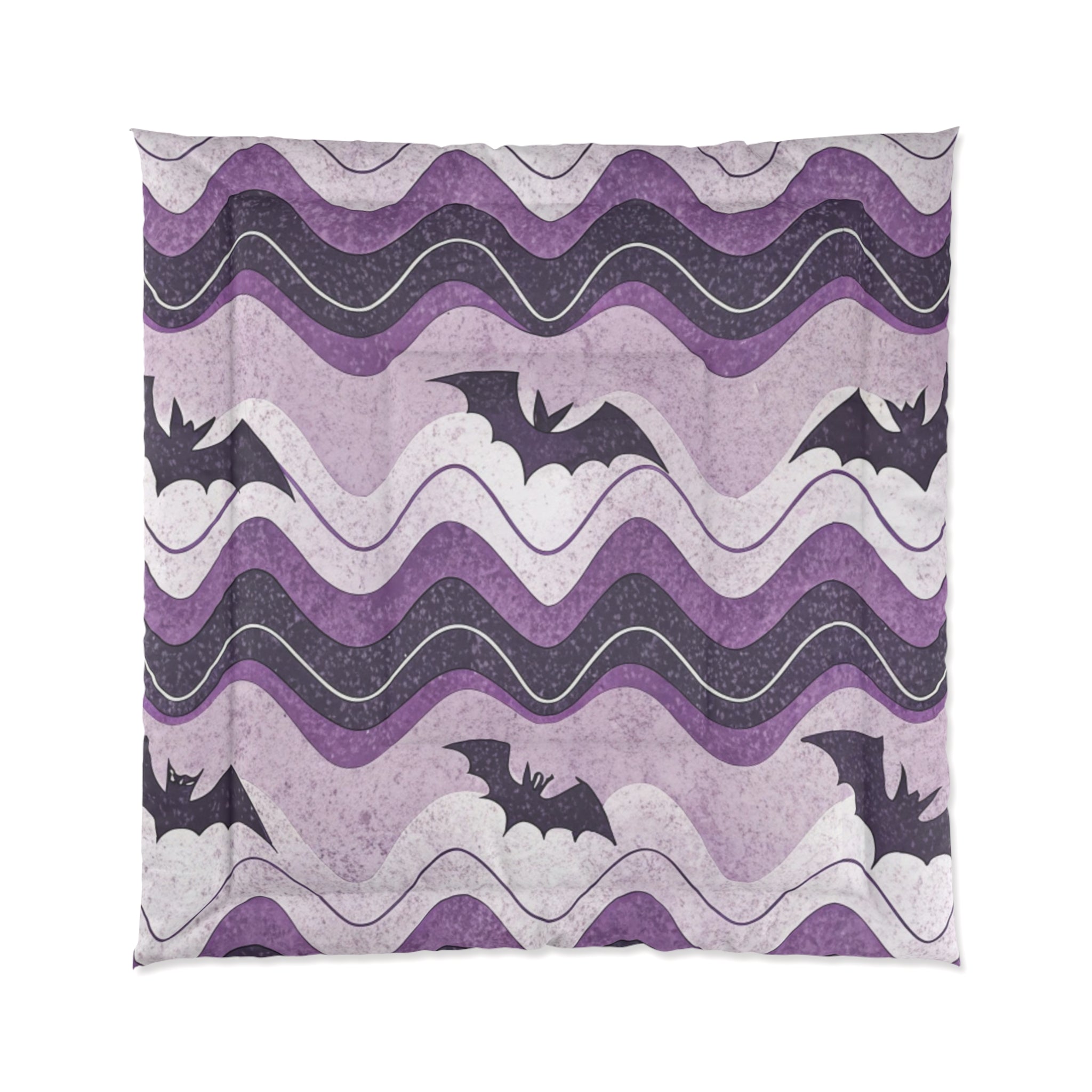 Bat Wave Comforter, Artsulli - Art is Long, Life is Short, Home Decor, Size, 88" × 88", , , , , 27753605558150