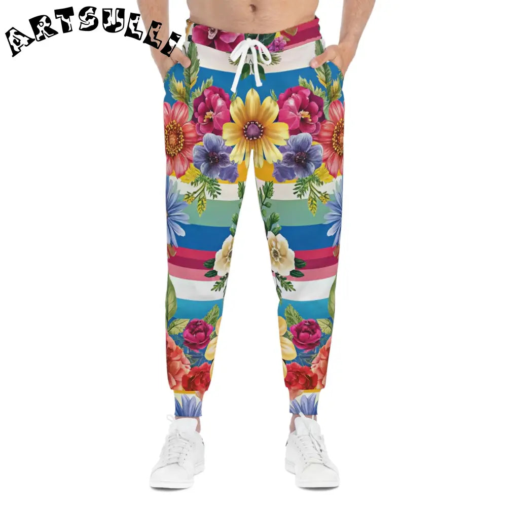 JAKKOUTTHEBXX Colorful Floral Stripe Joggers 2025