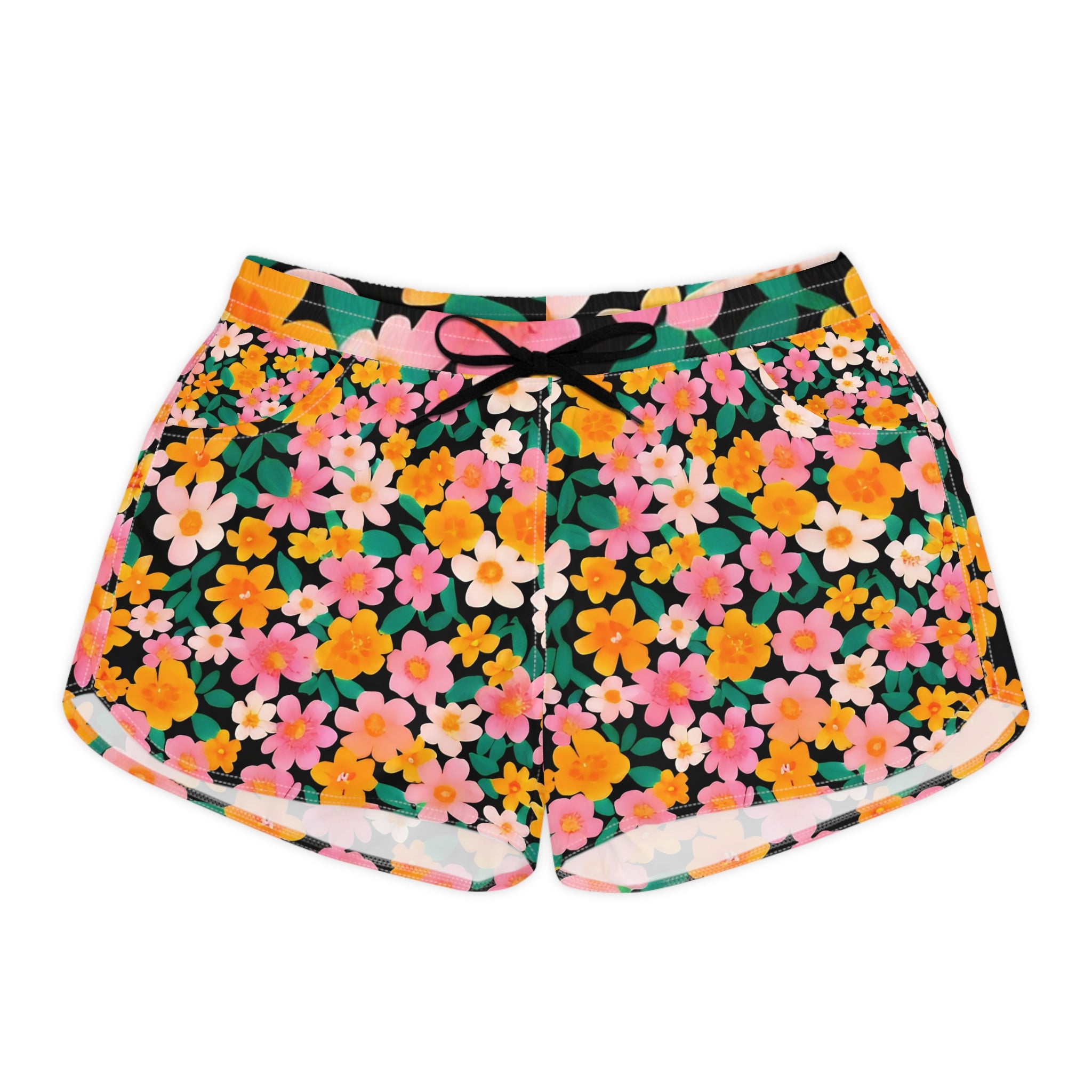 Women's Casual Shorts (AOP), Artsulli - Art is Long, Life is Short, All Over Prints, Size, S, Color, Black drawstring, , , 13618766304227611400