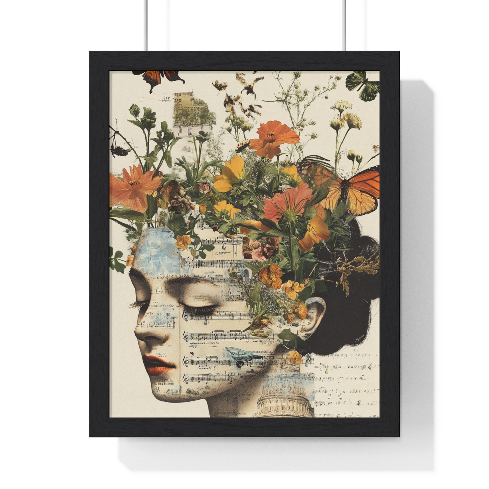 Retro Blooming Type Beat Vertical Framed Poster, Artsulli - Art is Long, Life is Short, Poster, Size, 11″ x 14″, Color, Black, , , 36880092970668585736