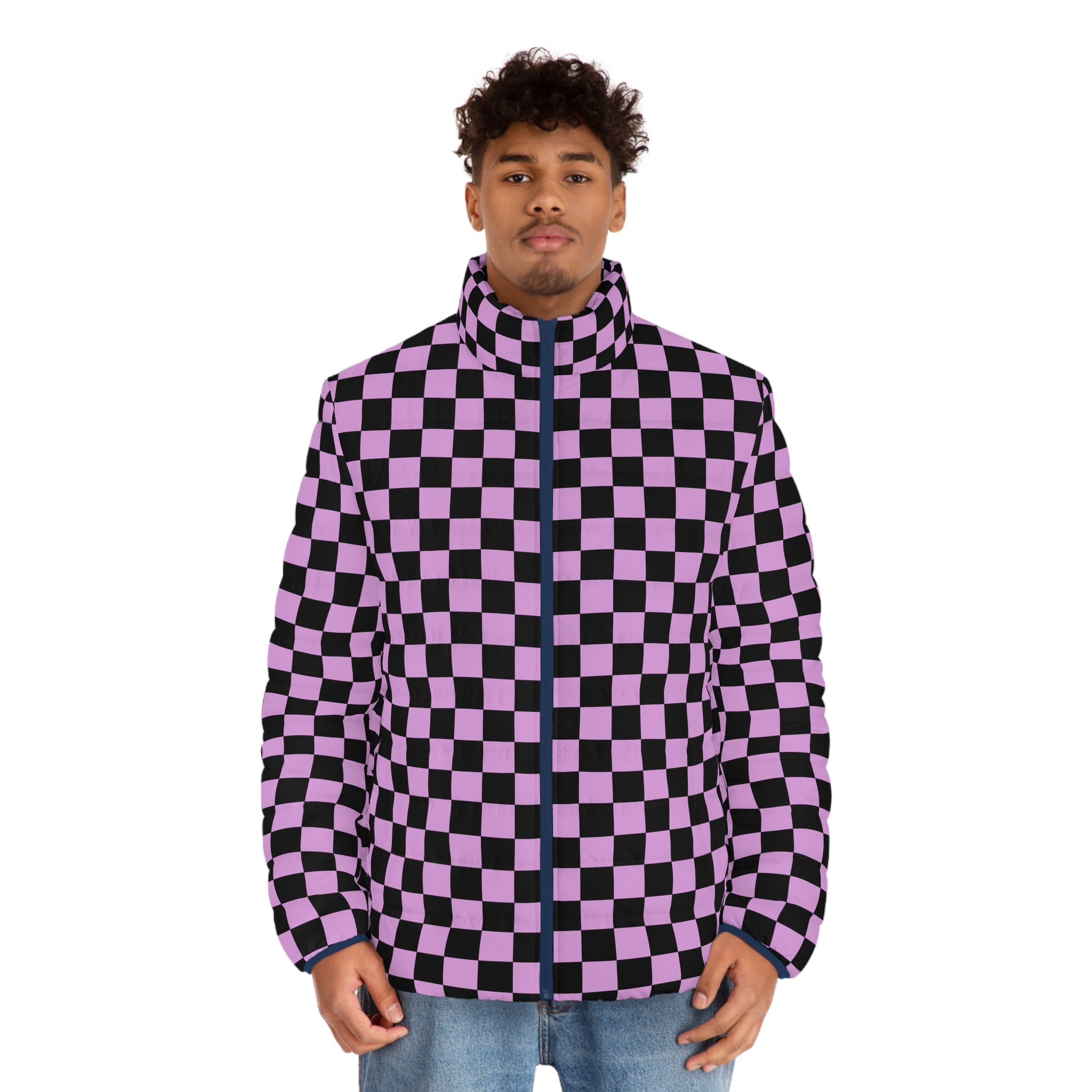 Pixel Punk Vision Men's Puffer Jacket (AOP), Artsulli - Art is Long, Life is Short, All Over Prints, , , , , , , 