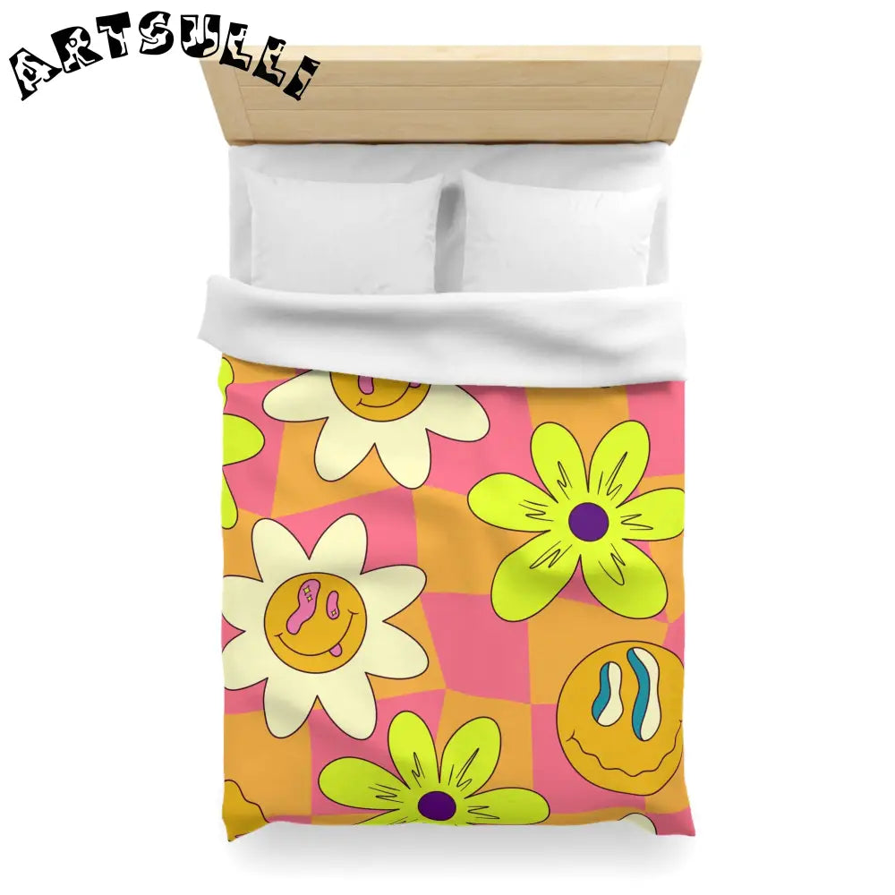 JAKKOUTTHEBXX Trippy Sour Face Rave Microfiber Duvet Cover