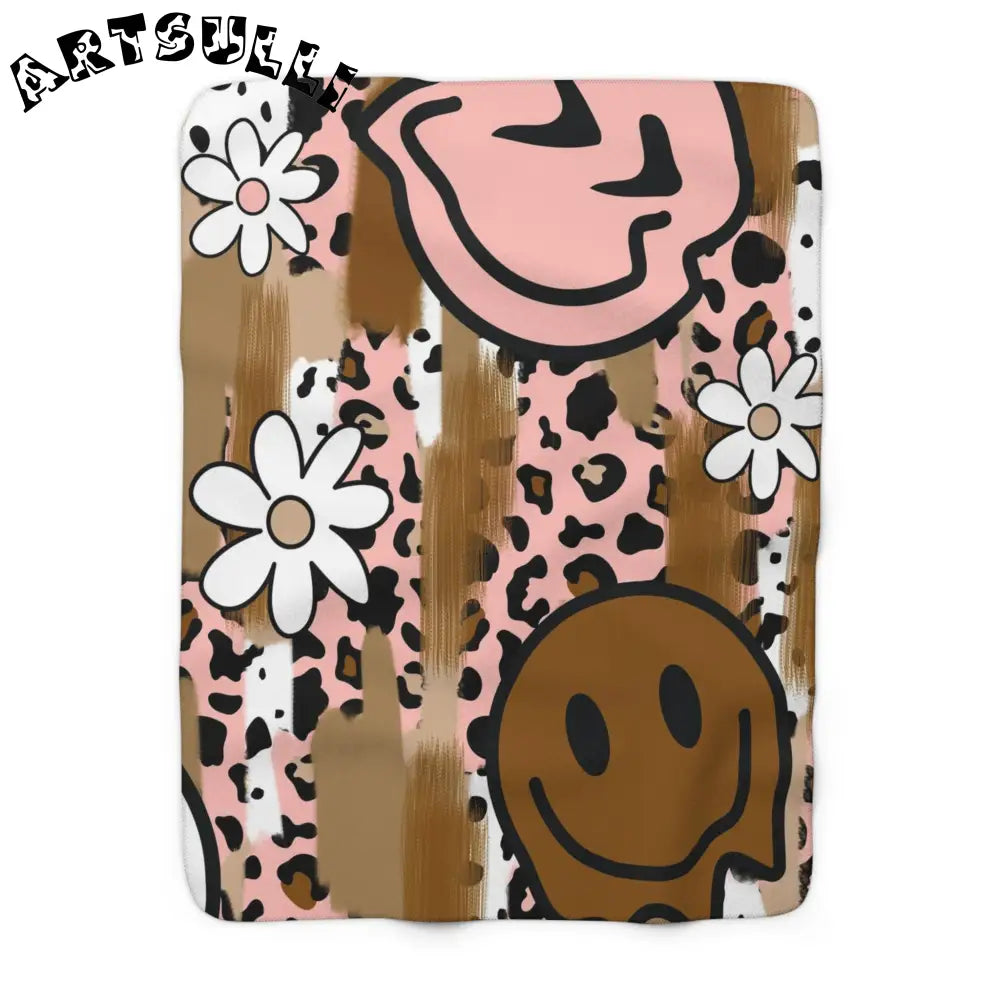 JAKKOUTTHEBXX Sutfin Ghosts Pop Art Sherpa Fleece Blanket
