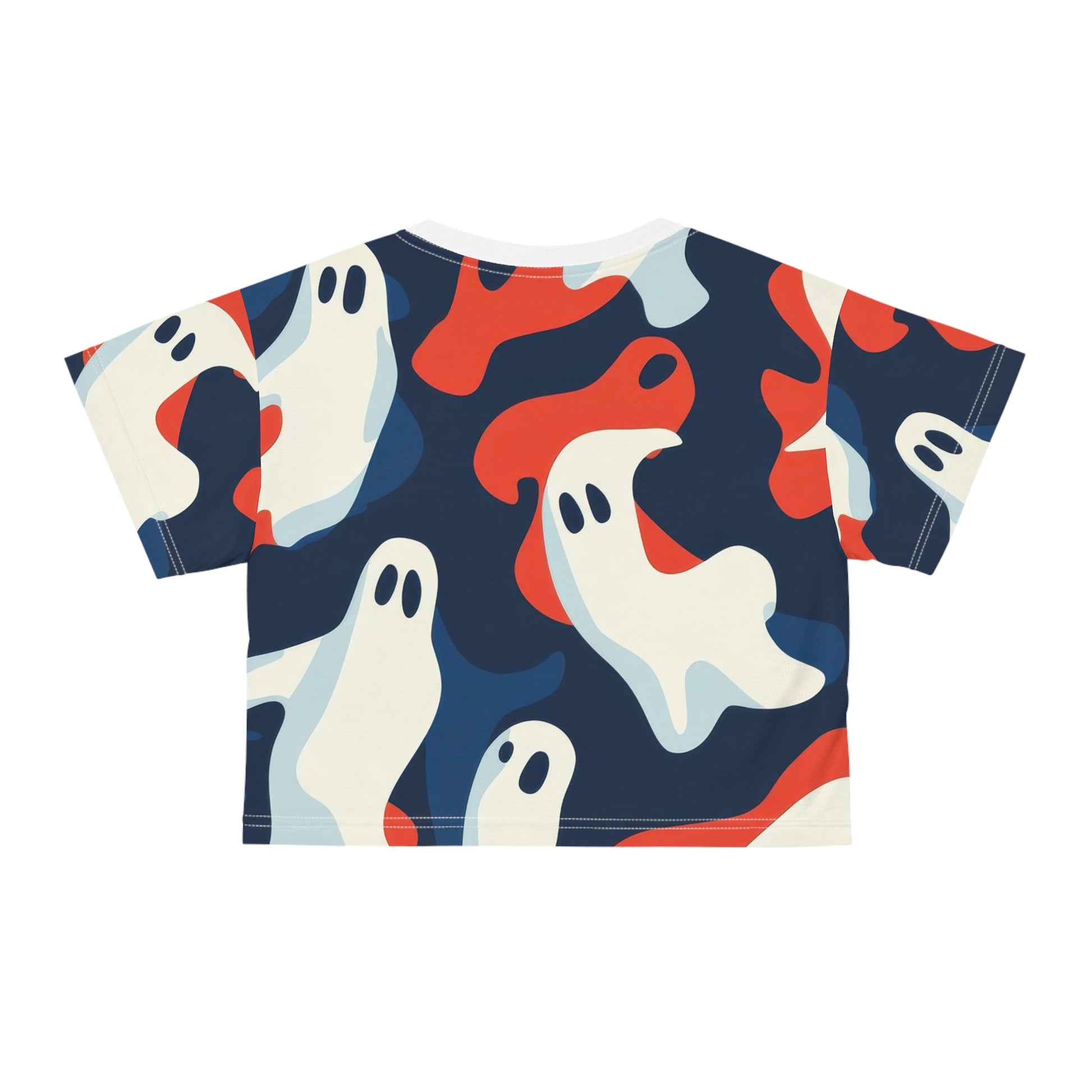 Camo Ghosts Crop Tee (AOP), Artsulli - Art is Long, Life is Short, All Over Prints, , , , , , , 