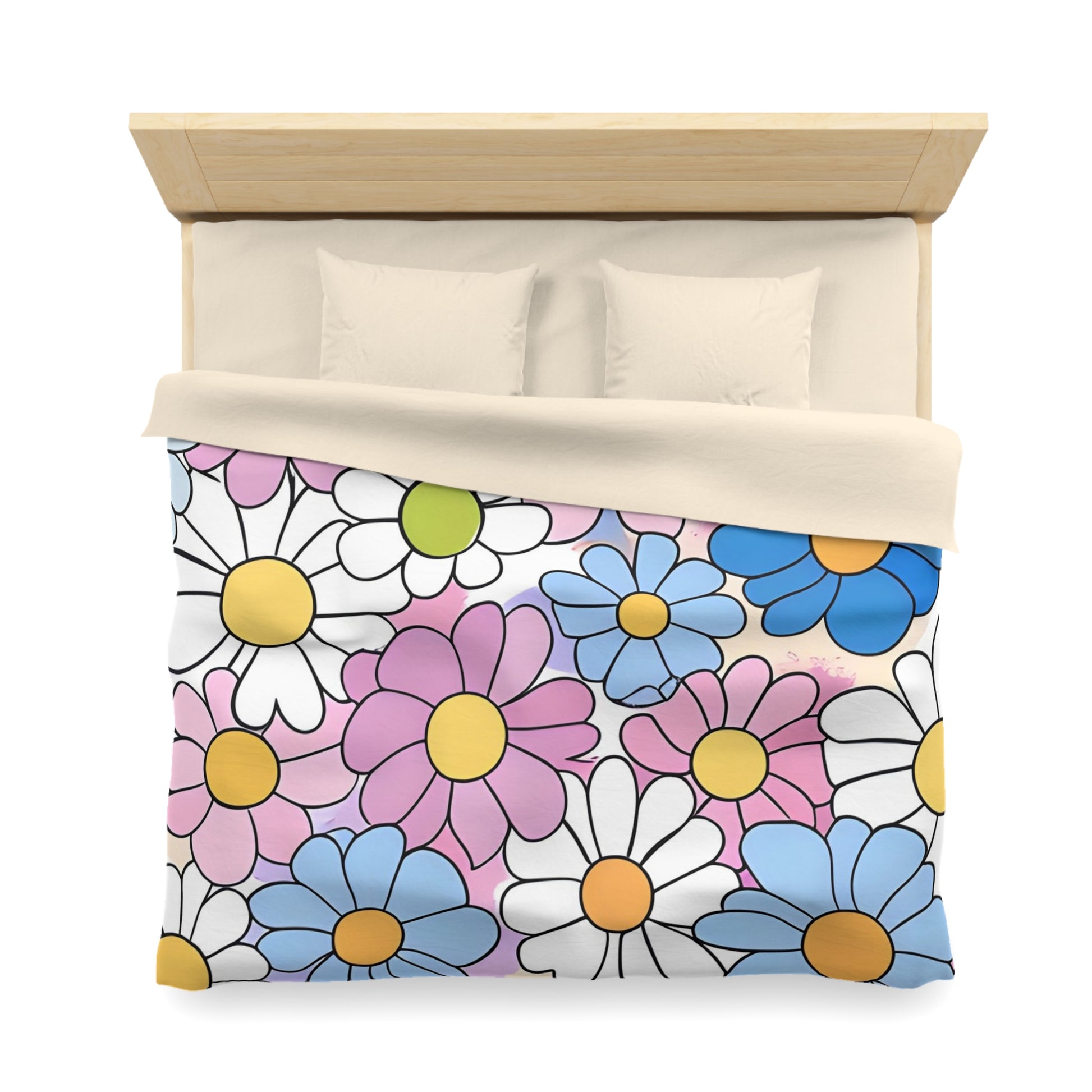 Flower Hour Purple and Blue Microfiber Duvet Cover, Artsulli - Art is Long, Life is Short, Home Decor, , , , , , , 