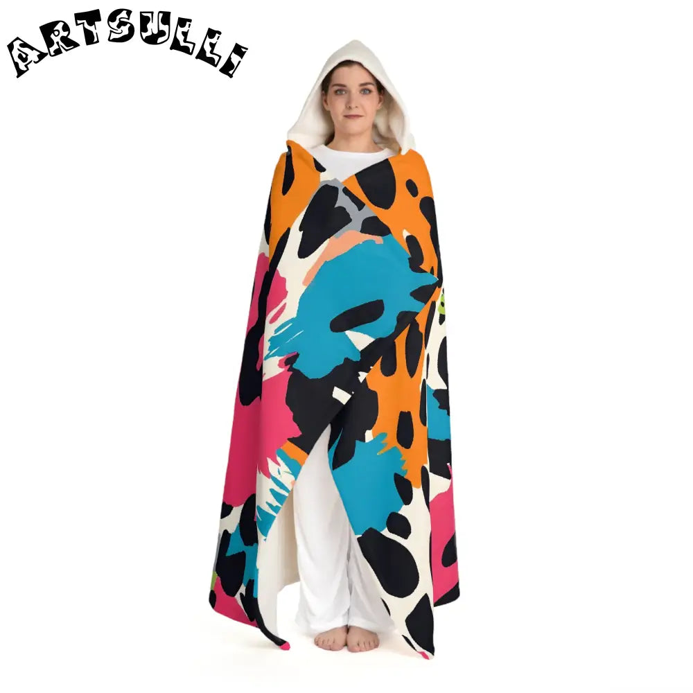 JAKKOUTTHEBXX Wild Brush Strokes x Animal Print Multi-Color Hooded