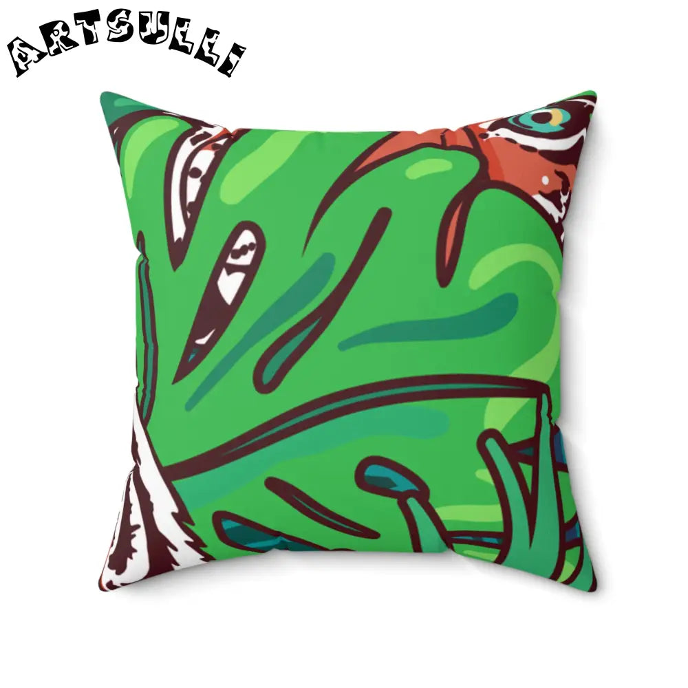 JAKKOUTTHEBXX Tropical Jungle Tigers Blue and Green Spun Polyester