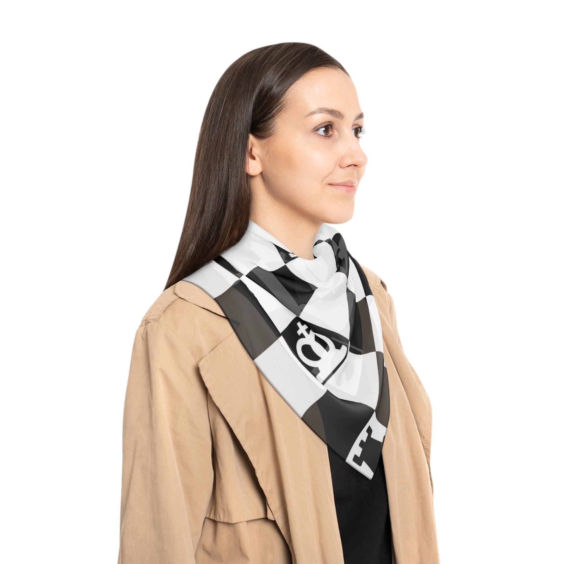 Battlements Chess Poly Scarf, Artsulli - Art is Long, Life is Short, Accessories, , , , , , , 