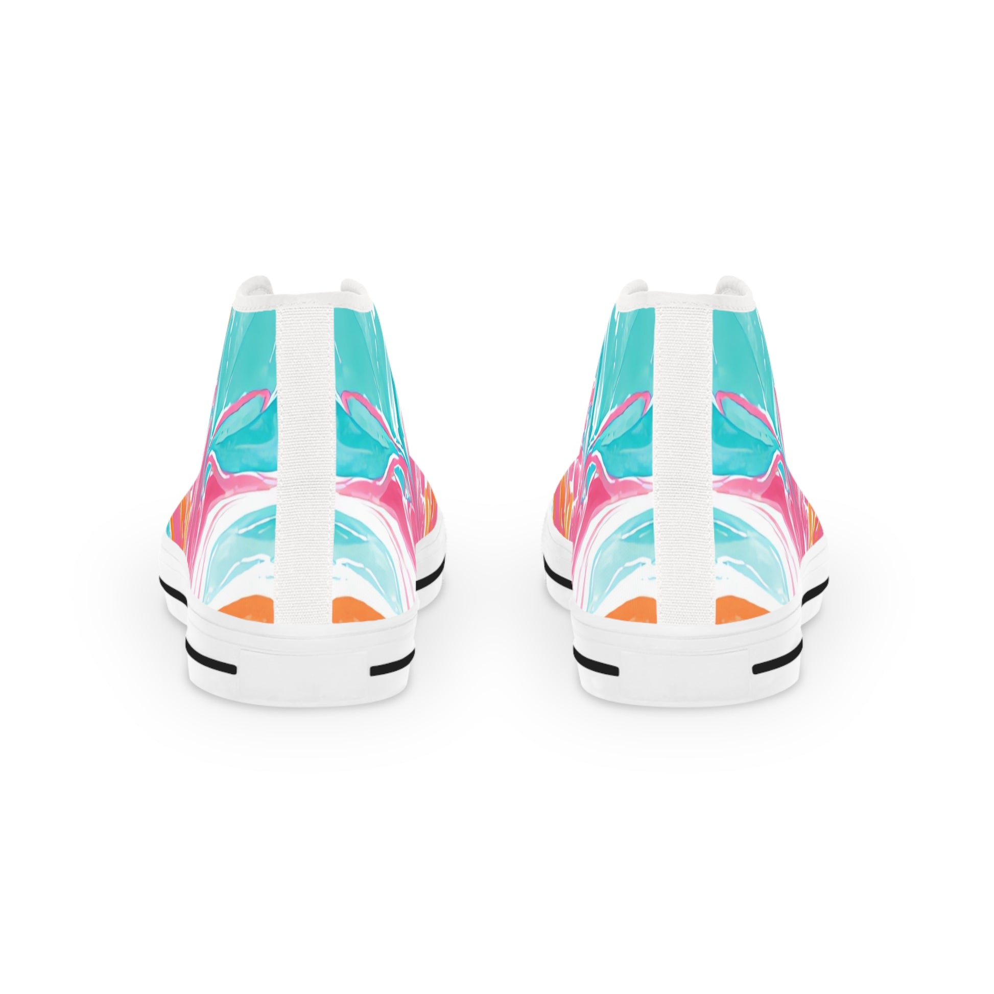 Liquid Pastel Spill II Multi-Color Men's High Top Sneakers, Artsulli - Art is Long, Life is Short, Shoes, , , , , , , 