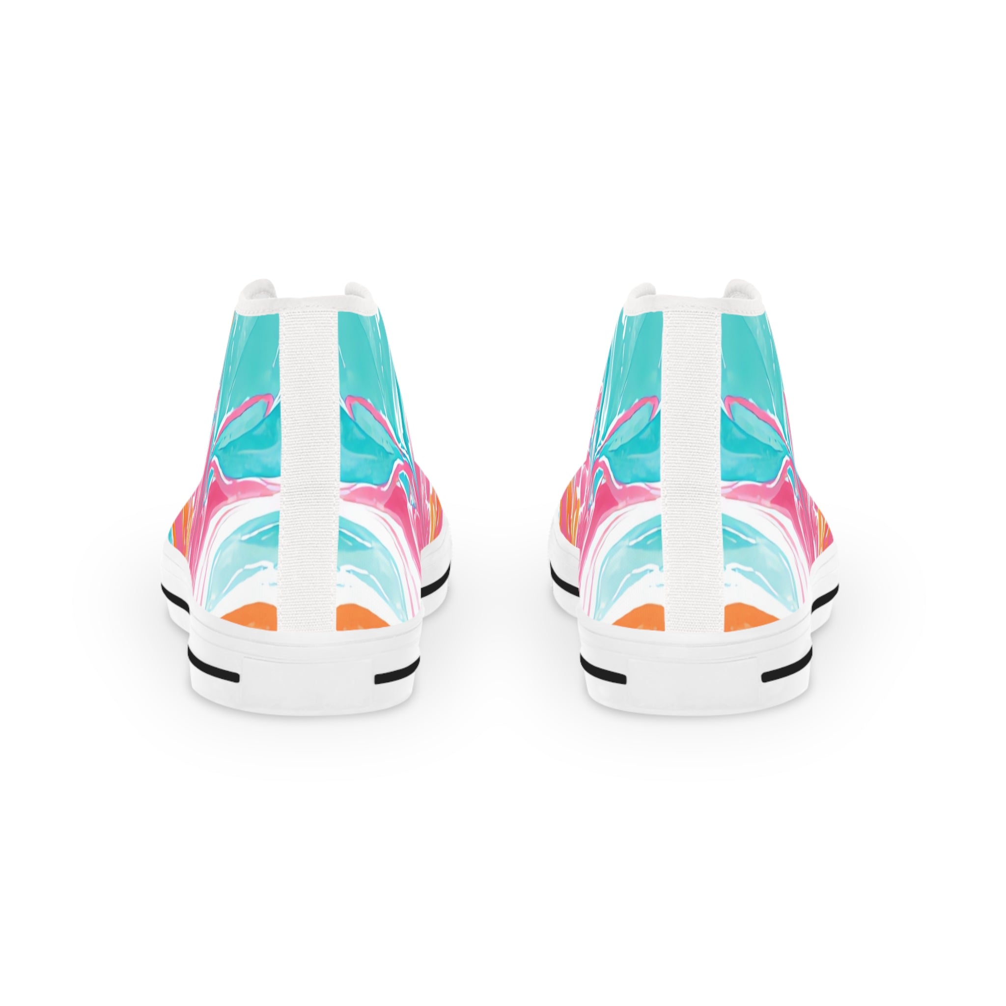 Liquid Pastel Spill II Multi-Color Men's High Top Sneakers, Artsulli - Art is Long, Life is Short, Shoes, , , , , , , 