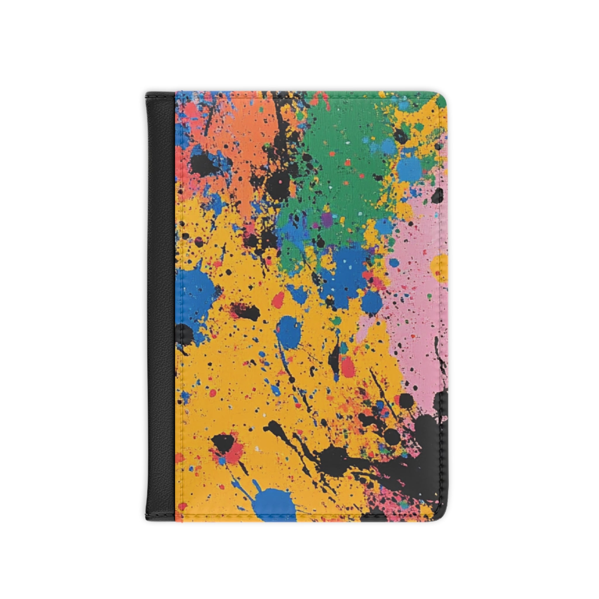 The Colors Of Paint Splatter Passport Cover, Artsulli - Art is Long, Life is Short, Accessories, Size, 3.9" x 5.8", Color, Black, , , 12609977265695