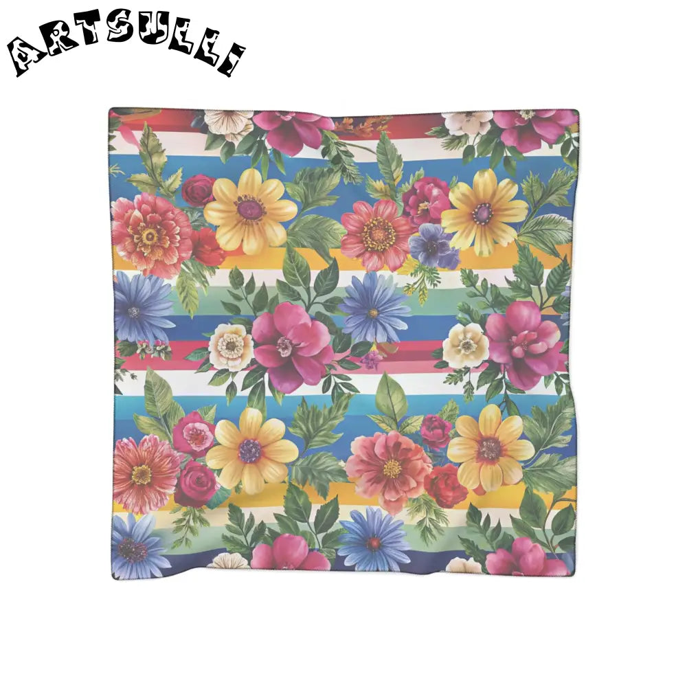 JAKKOUTTHEBXX Colorful Floral and Stripe Scarf 2025