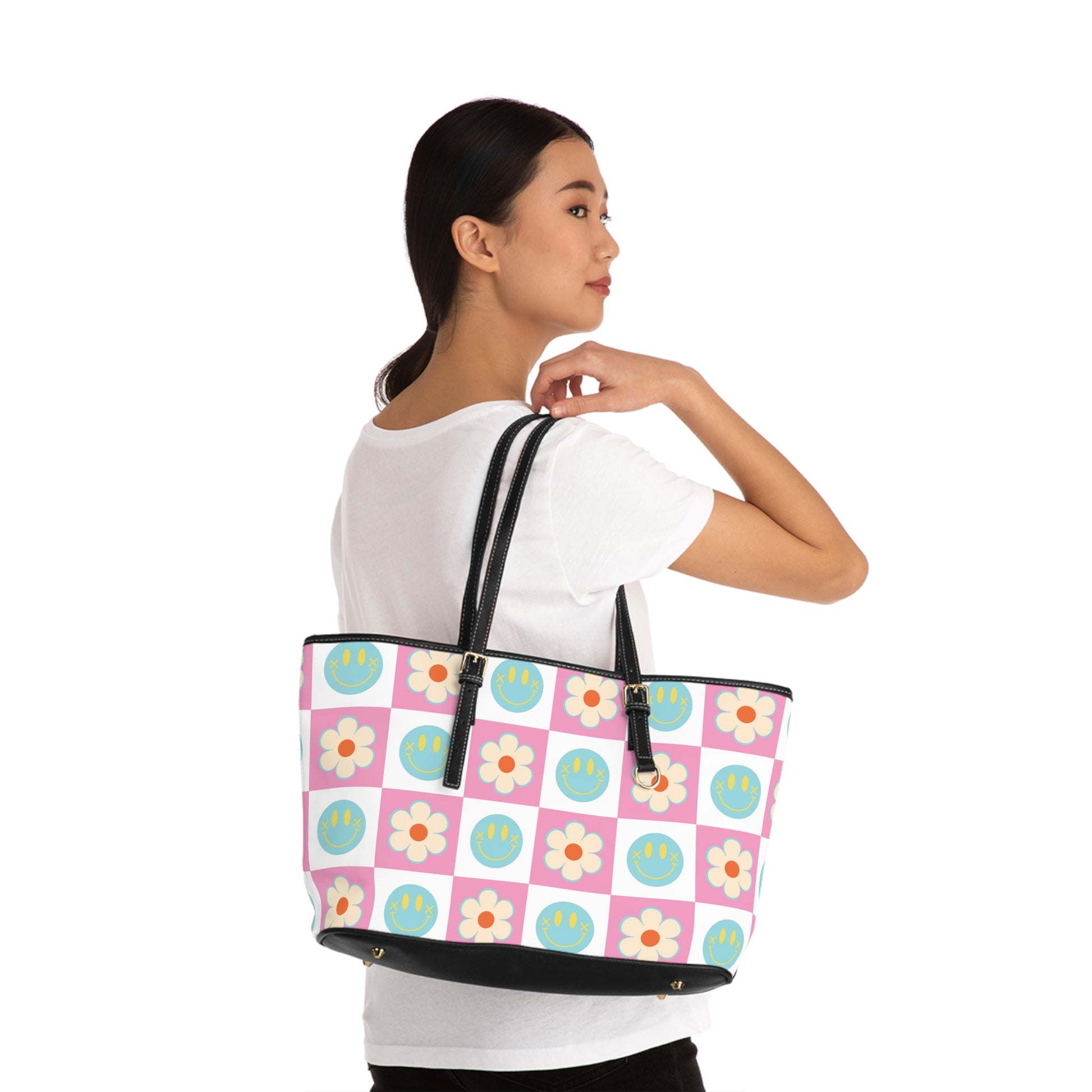 Madotsukis Grin Bloom PU Leather Shoulder Bag, Artsulli - Art is Long, Life is Short, Bags, , , , , , , 
