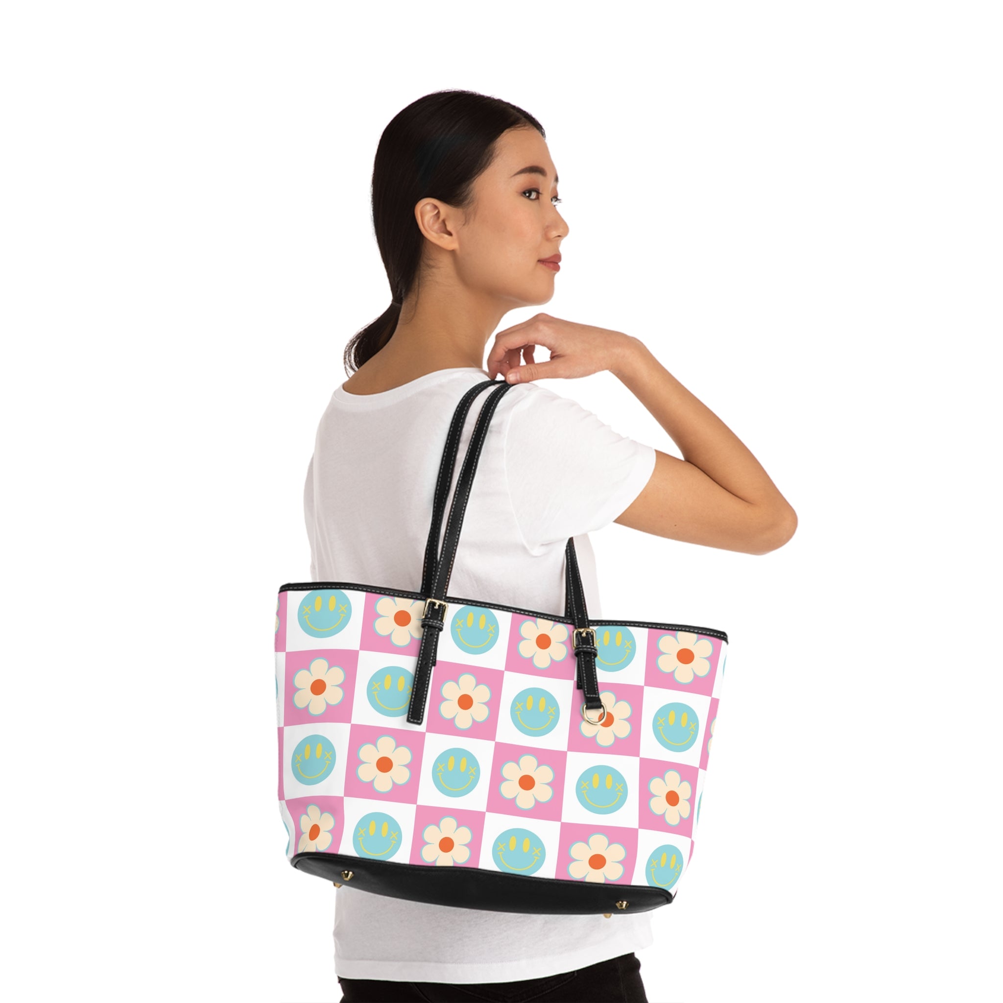Madotsukis Grin Bloom PU Leather Shoulder Bag, Artsulli - Art is Long, Life is Short, Bags, , , , , , , 