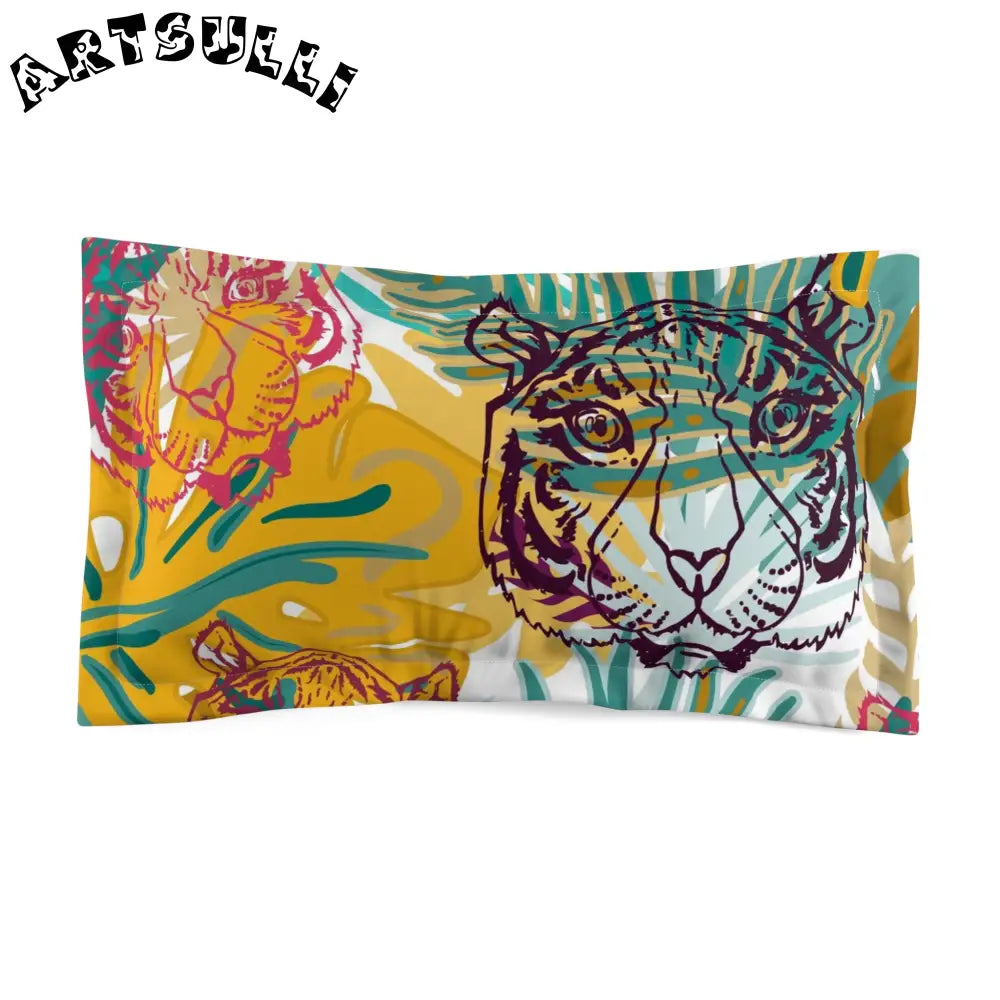 JAKKOUTTHEBXX Tropical Jungle Tigers Brown and Green Microfiber