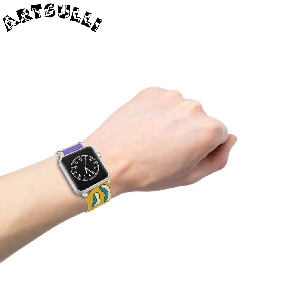 JAKKOUTTHEBXX Trippy Flower Power Motifs Watch Band for Apple Watch