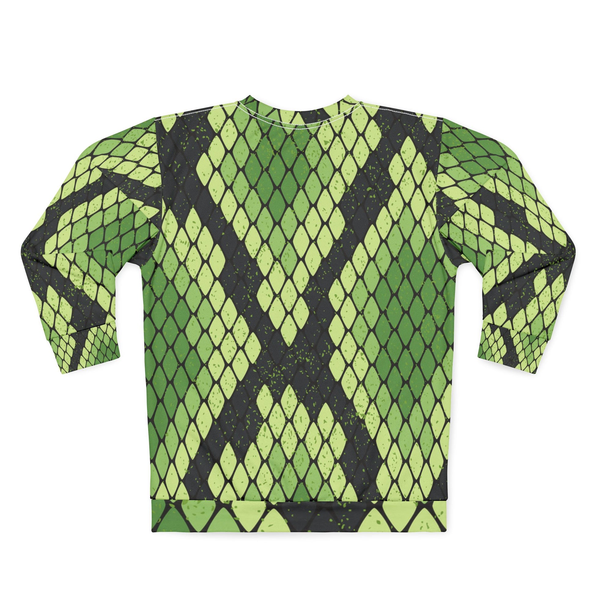 Snake Skin Green and Black Unisex Sweatshirt (AOP), Artsulli - Art is Long, Life is Short, All Over Prints, , , , , , , 