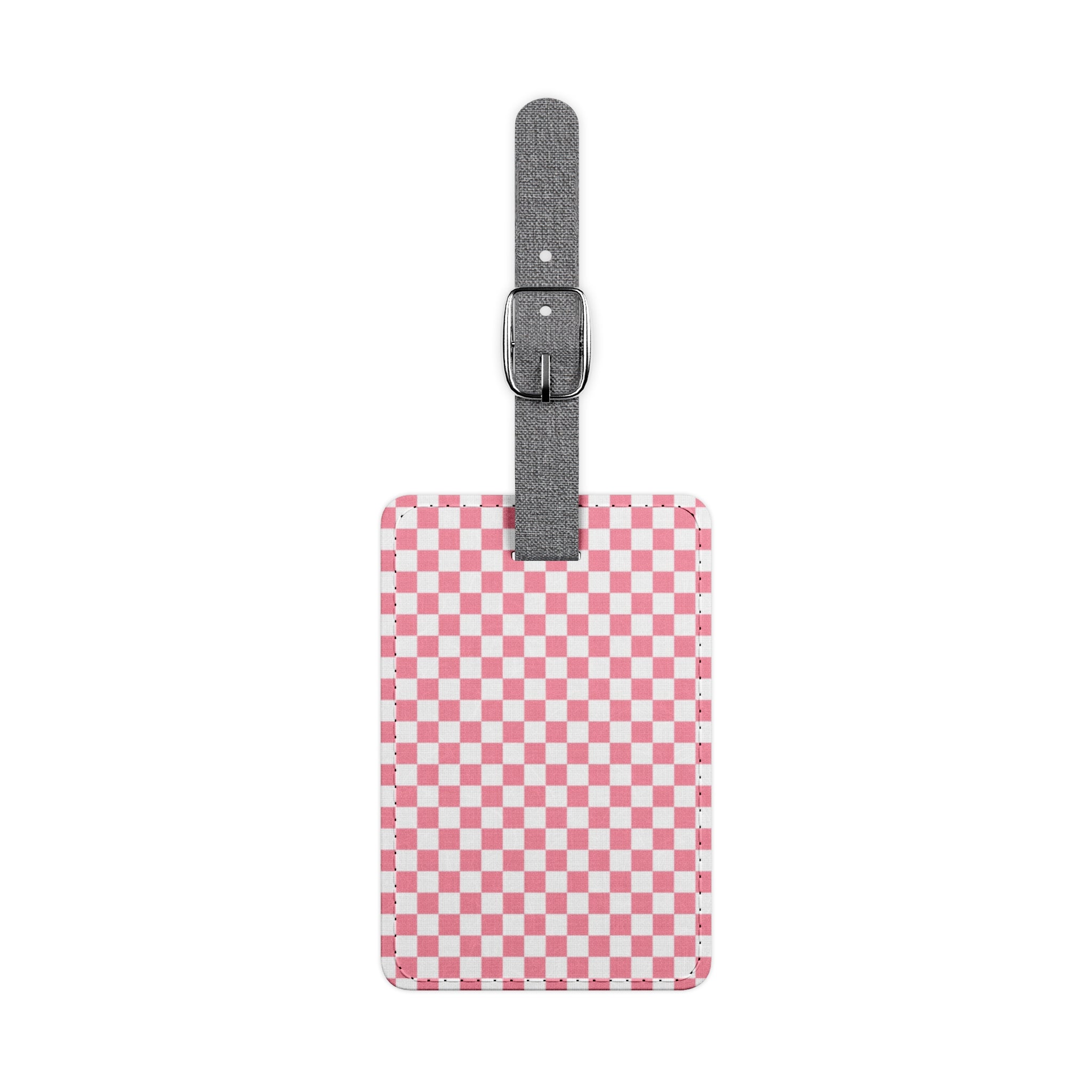 Brigandine Checkered Scene Saffiano Polyester Luggage Tag, Rectangle, Artsulli - Art is Long, Life is Short, Accessories, Size, One size, Shape, Rectangle, , , 18590176127813361032