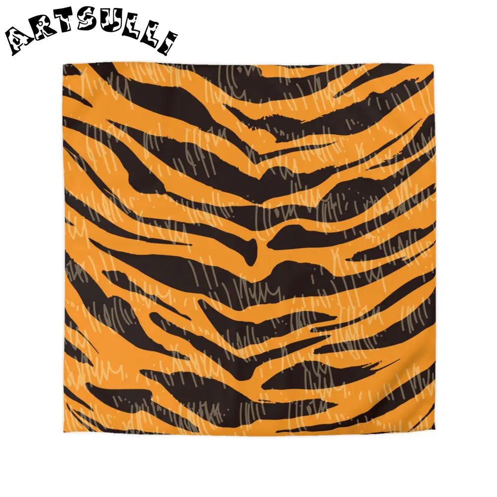 JAKKOUTTHEBXX Tiger Scratches Orange & Black Microfiber Duvet Cover