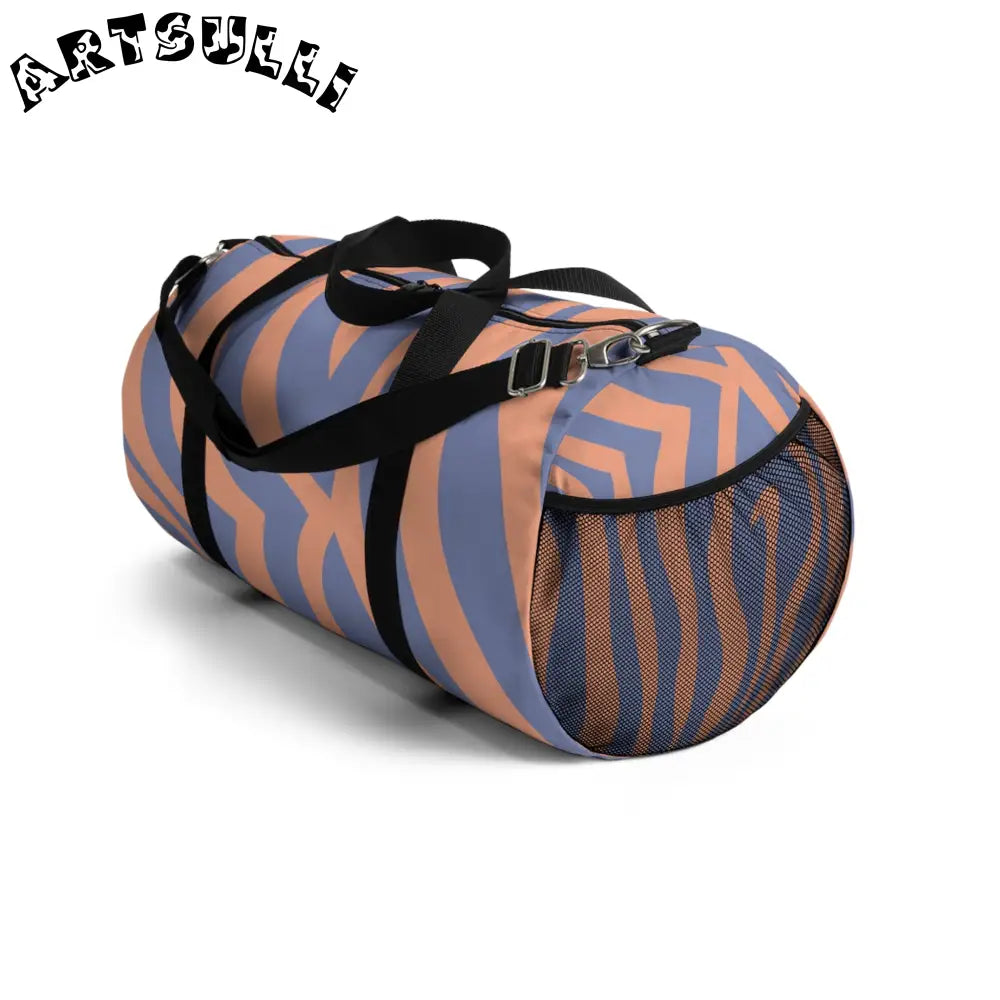 JAKKOUTTHEBXX Custom-Printed Melting Zebra Stripes Duffel Bag 2025